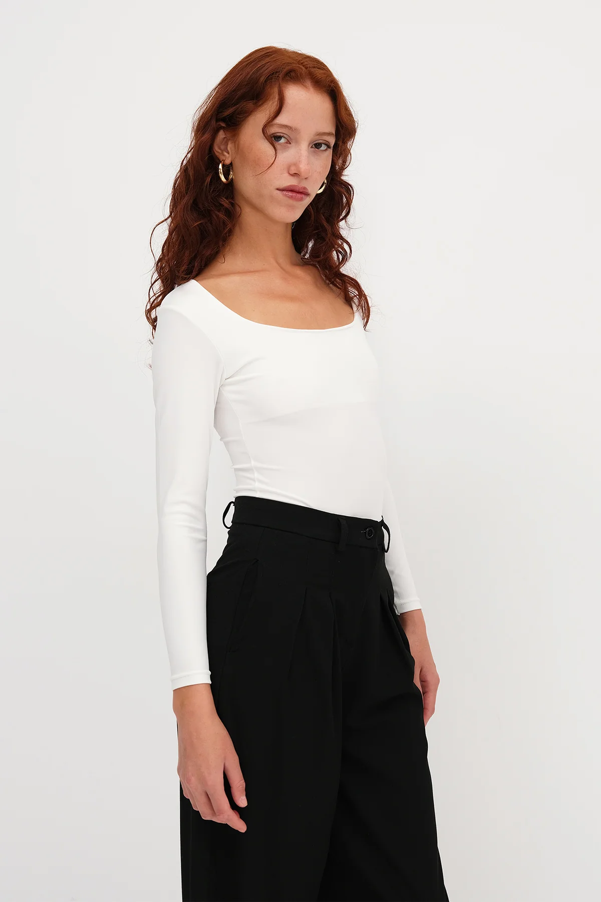 Basic U-neck Long Sleeve Bodysuit - Image 5