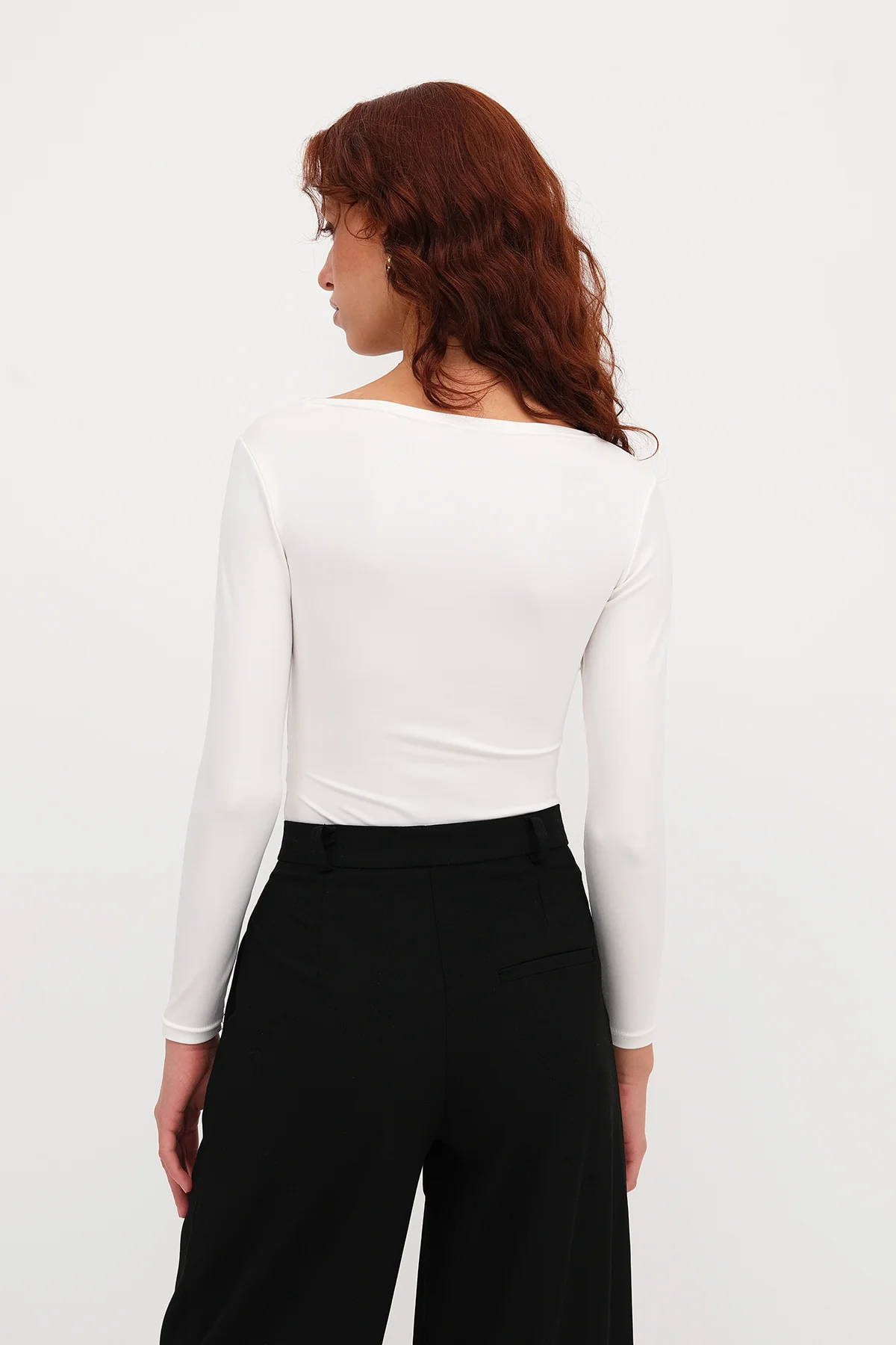 Basic U-neck Long Sleeve Bodysuit - Image 6