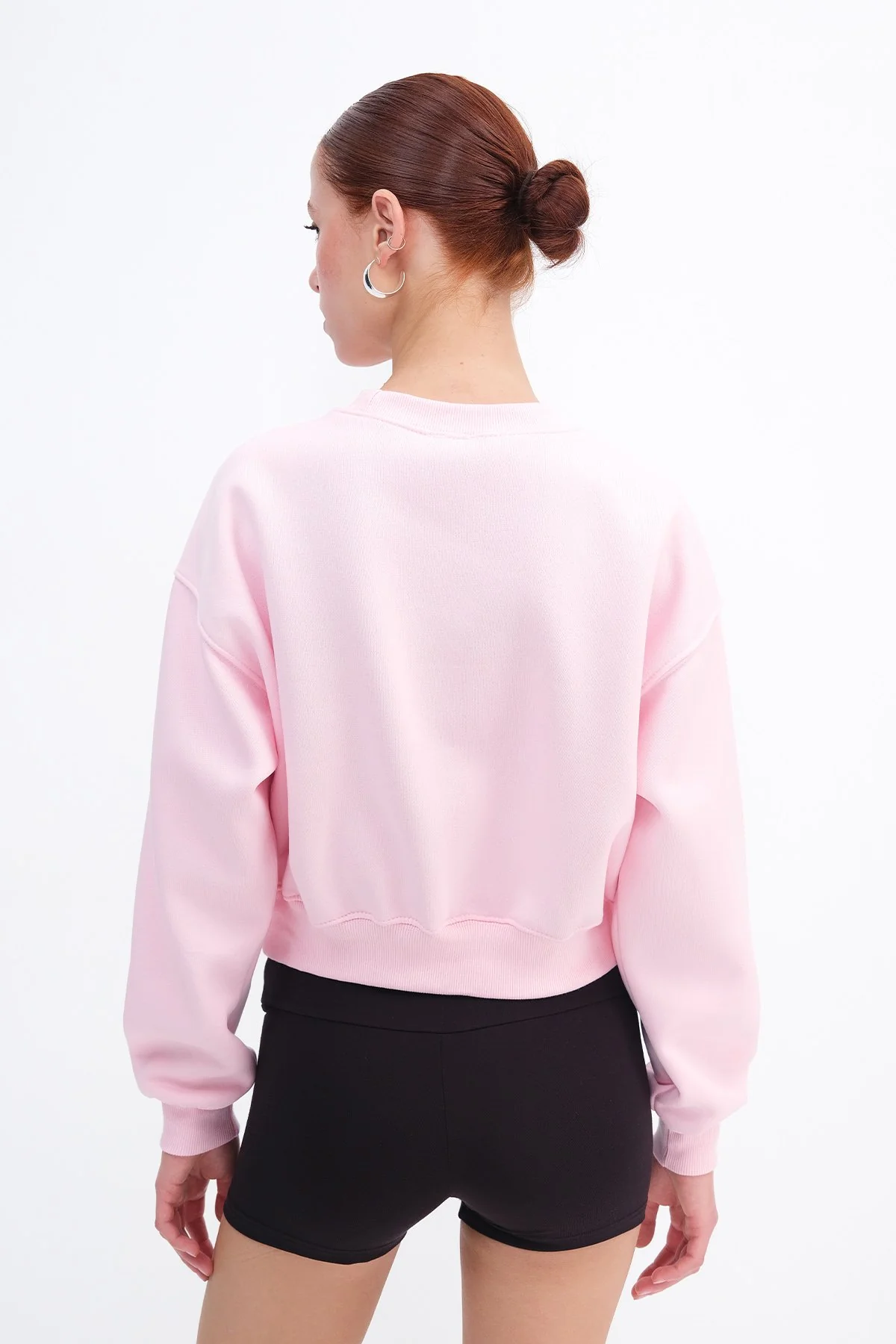 Brushed Crew Neck Basic Sweatshirt - Image 56