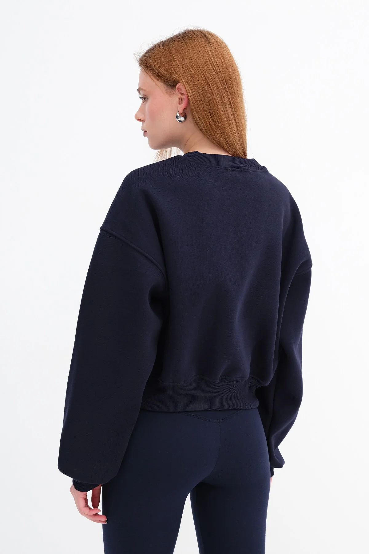 Brushed Crew Neck Basic Sweatshirt - Image 79