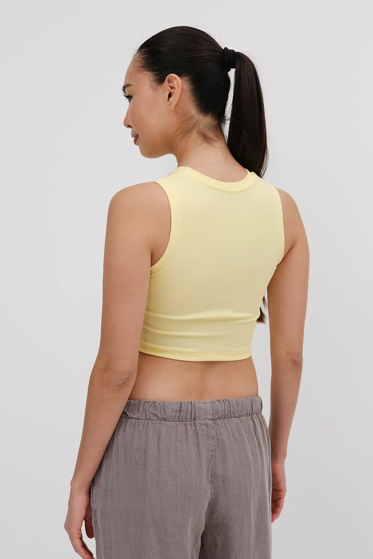 Crew Neck Crop Tank Top - Image 5
