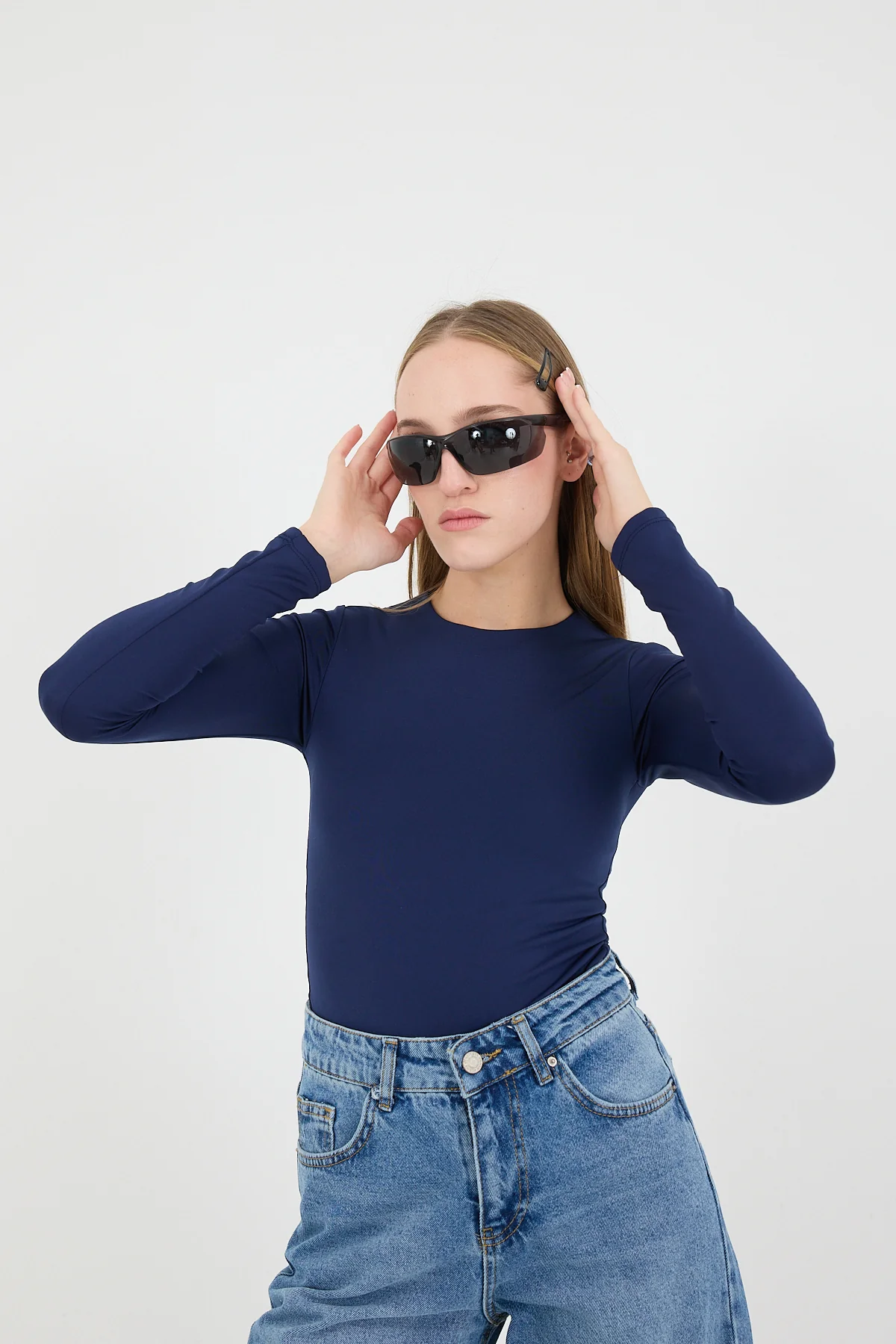 Crew Neck Long-Sleeve Basic Bodysuit - Image 12