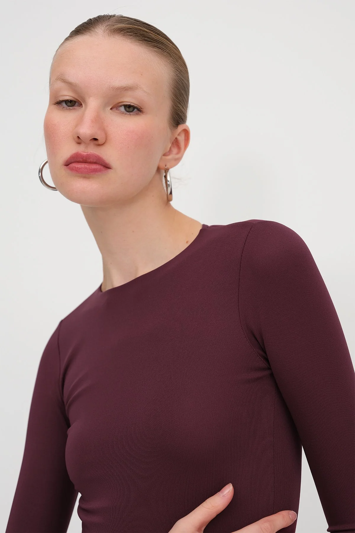 Crew Neck Long-Sleeve Basic Bodysuit - Image 14