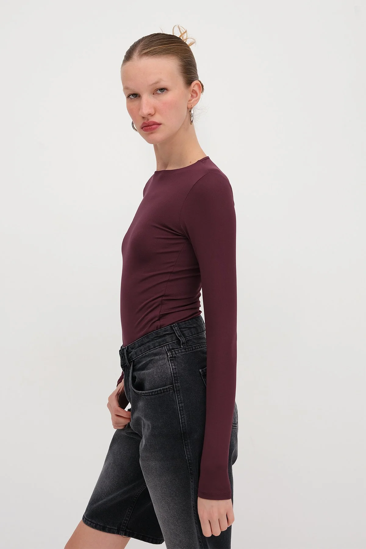 Crew Neck Long-Sleeve Basic Bodysuit - Image 16