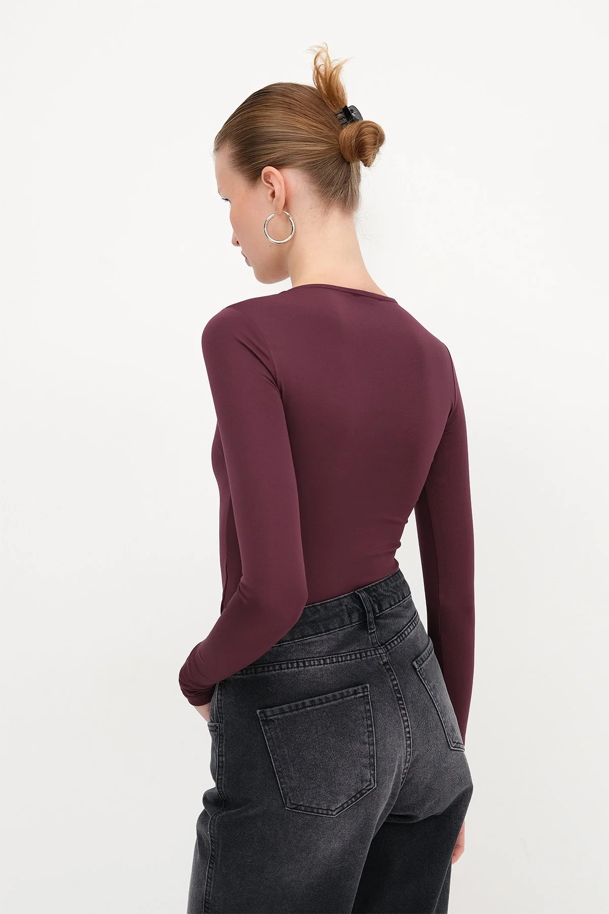 Crew Neck Long-Sleeve Basic Bodysuit - Image 18