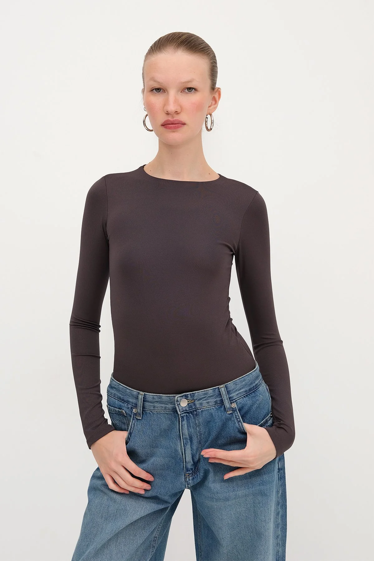 Crew Neck Long-Sleeve Basic Bodysuit - Image 19