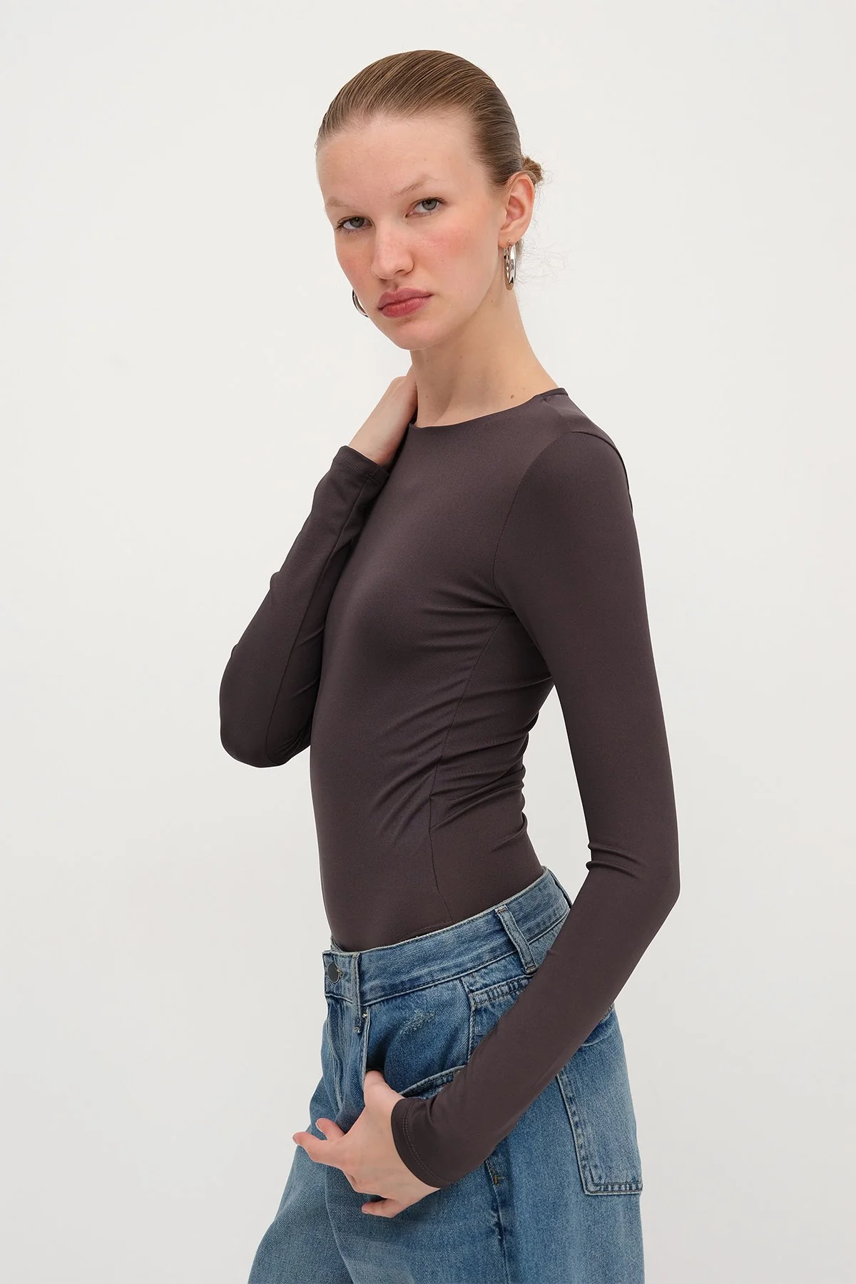 Crew Neck Long-Sleeve Basic Bodysuit - Image 23