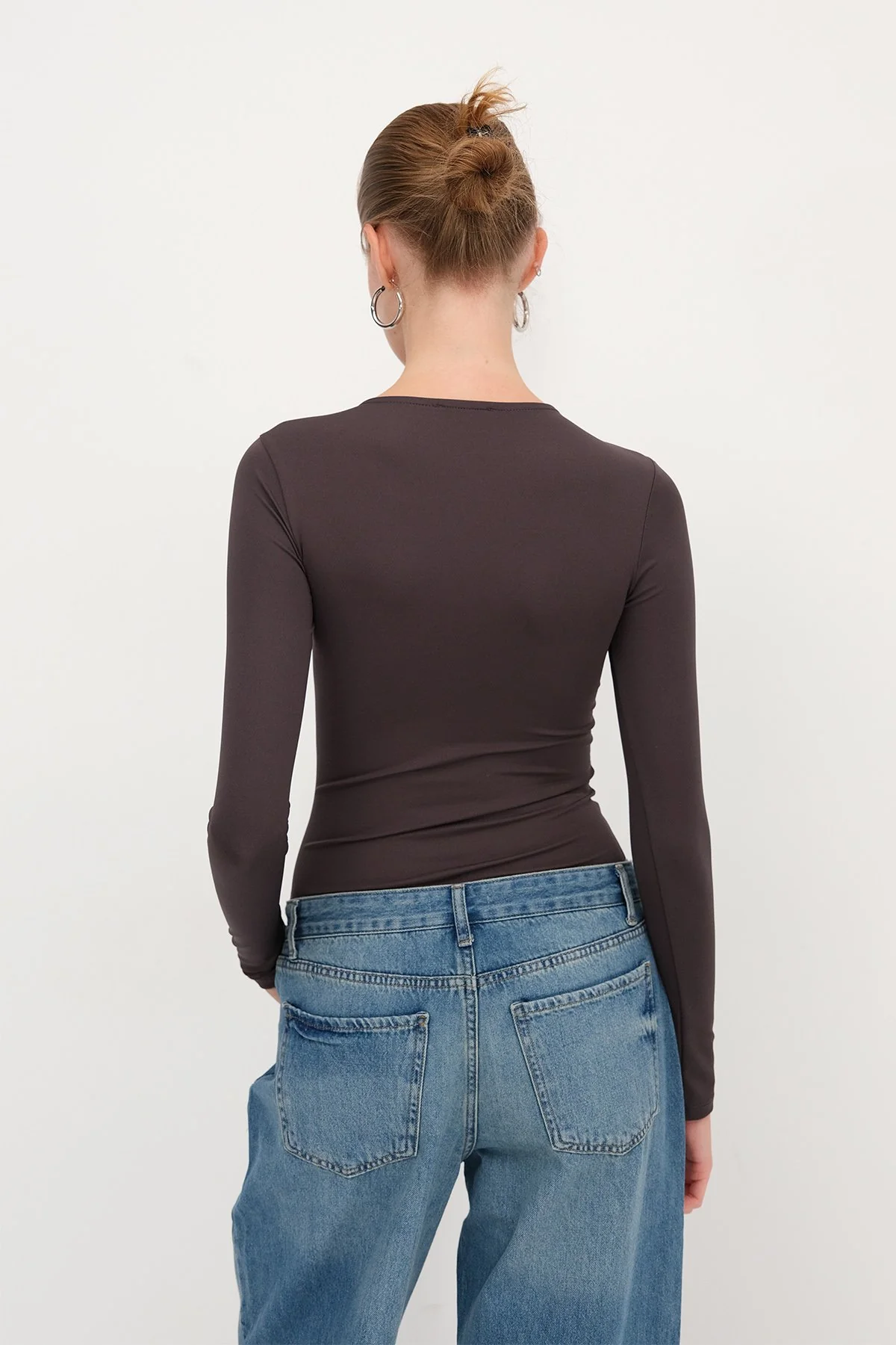 Crew Neck Long-Sleeve Basic Bodysuit - Image 24