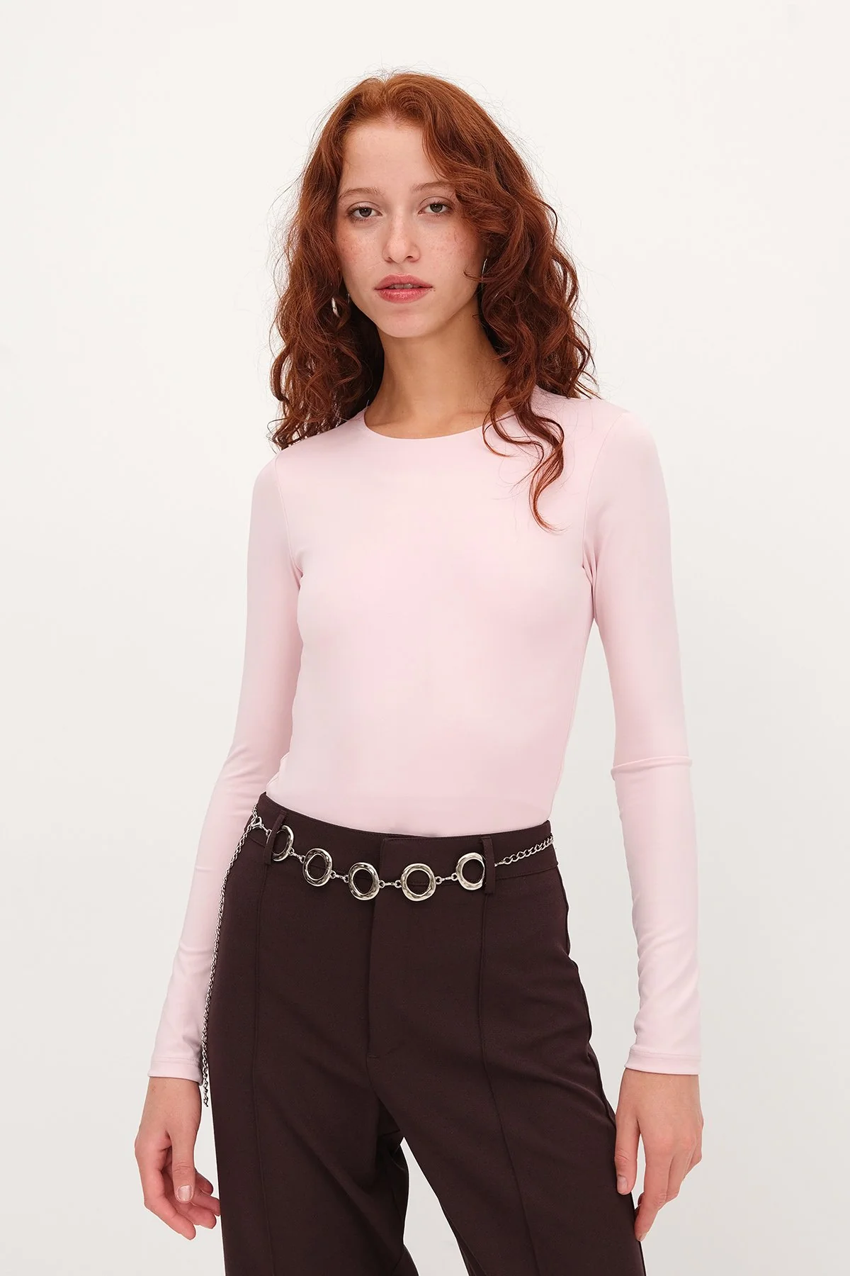 Crew Neck Long-Sleeve Basic Bodysuit - Image 25