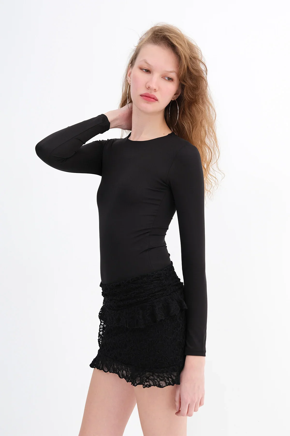Crew Neck Long-Sleeve Basic Bodysuit - Image 31