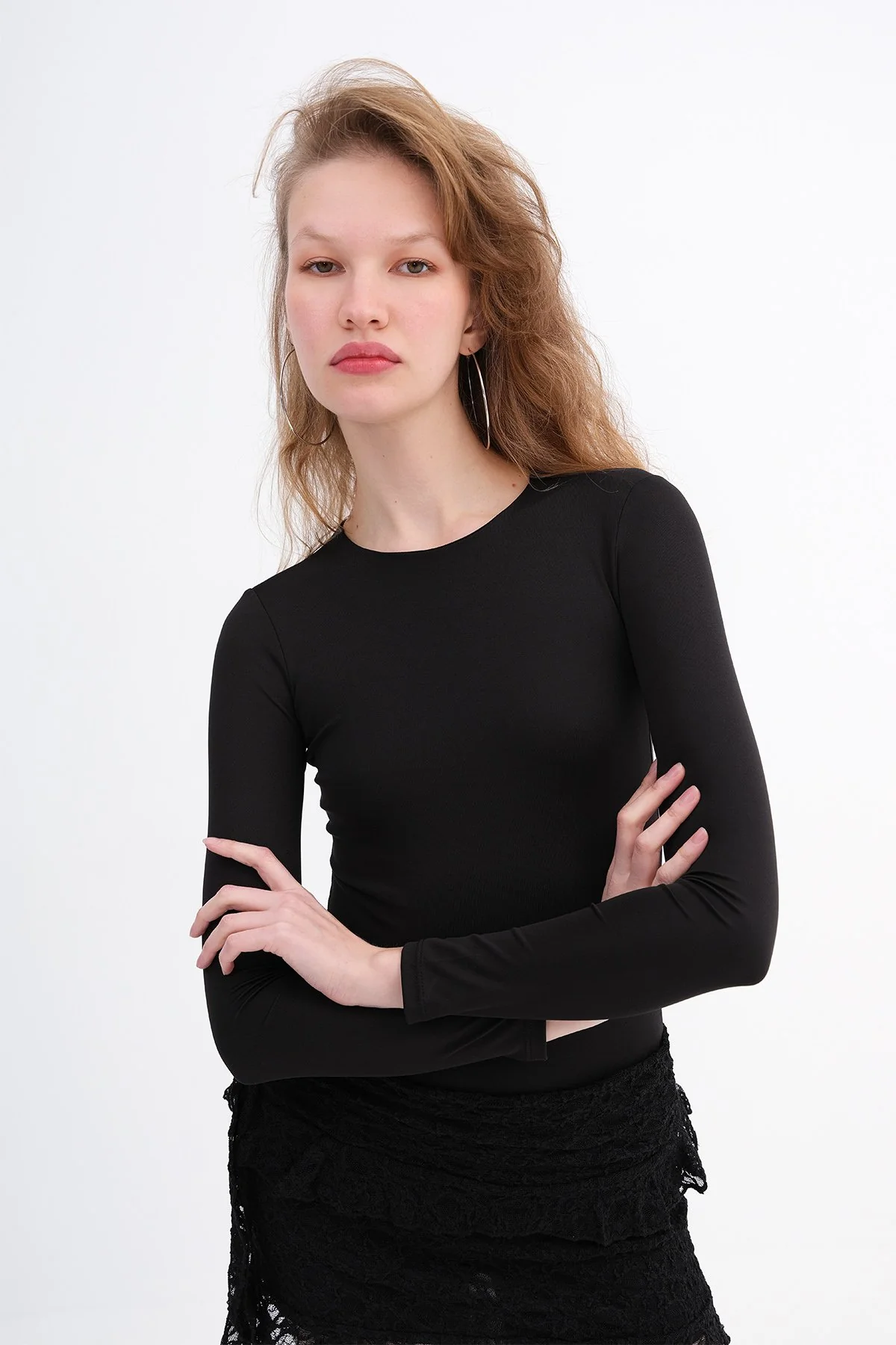 Crew Neck Long-Sleeve Basic Bodysuit - Image 32