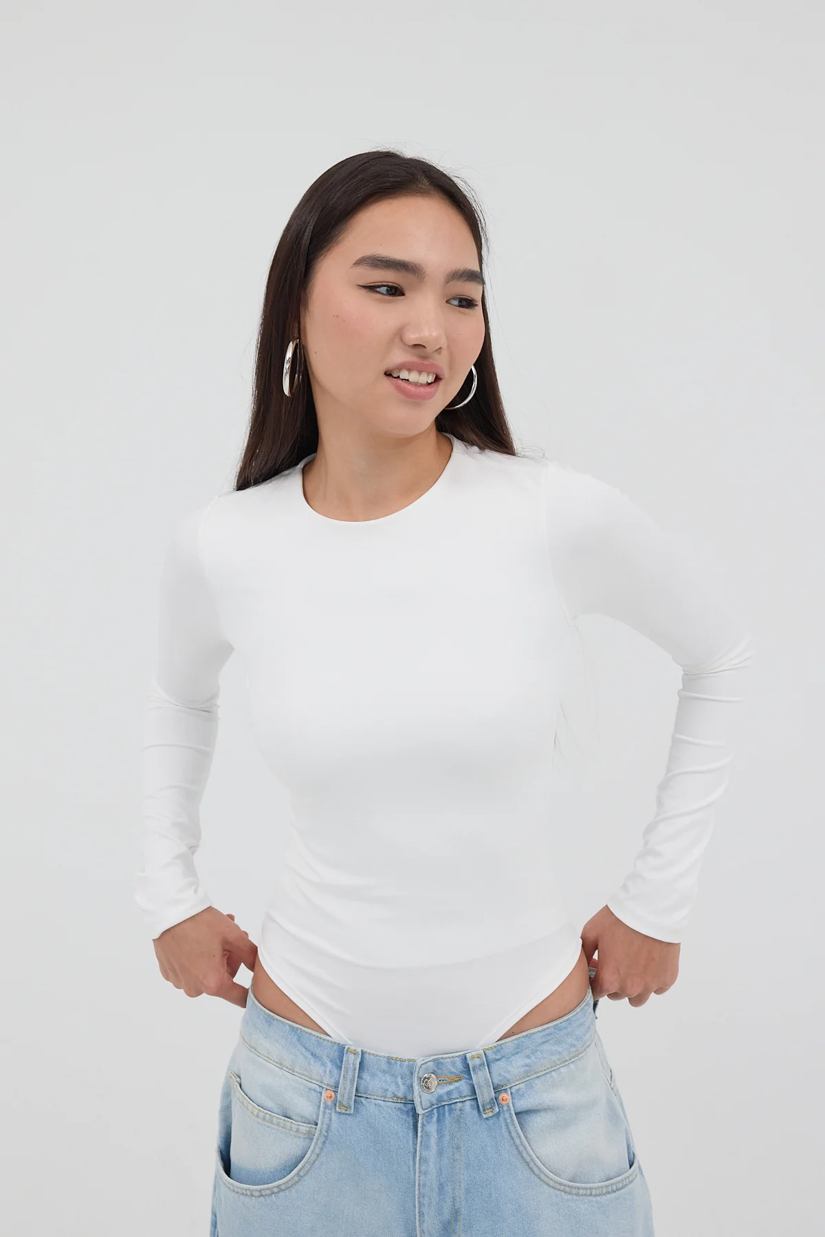 Crew Neck Long-Sleeve Basic Bodysuit - Image 6