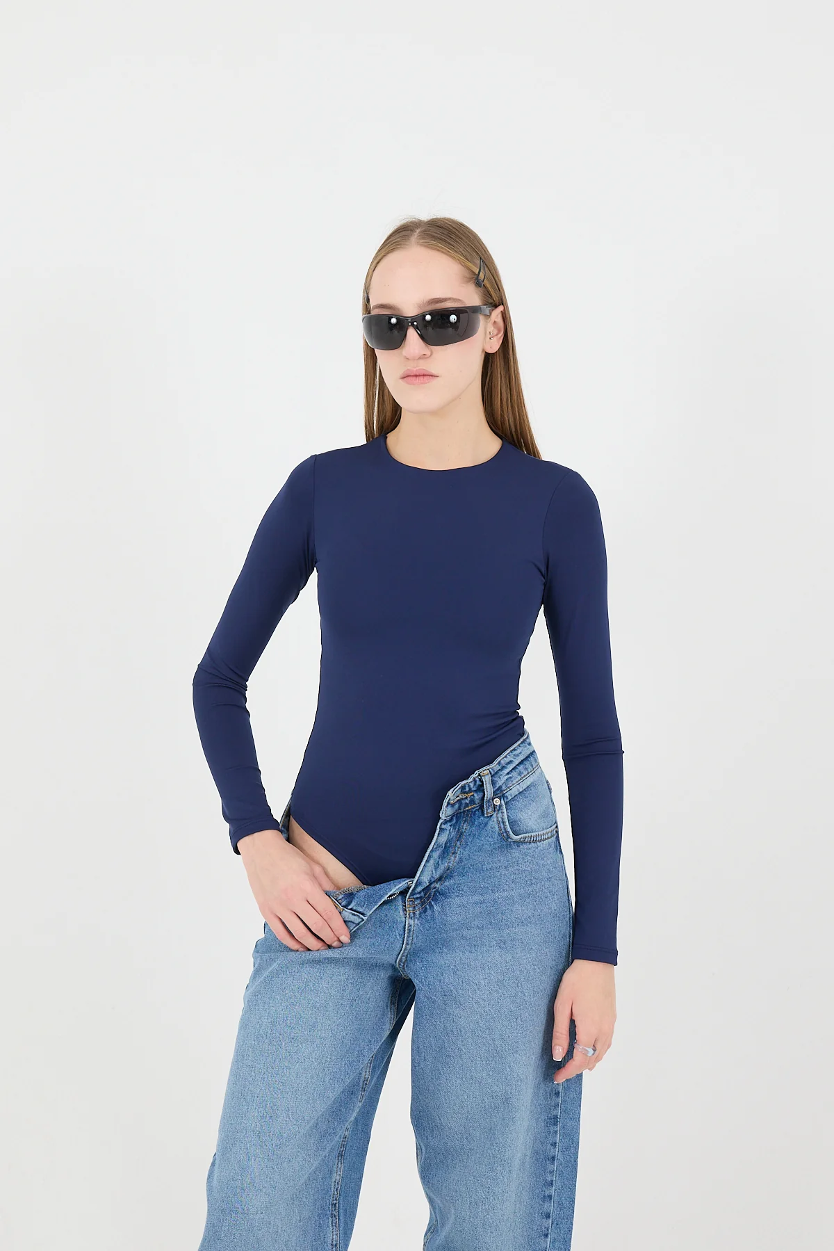 Crew Neck Long-Sleeve Basic Bodysuit - Image 7