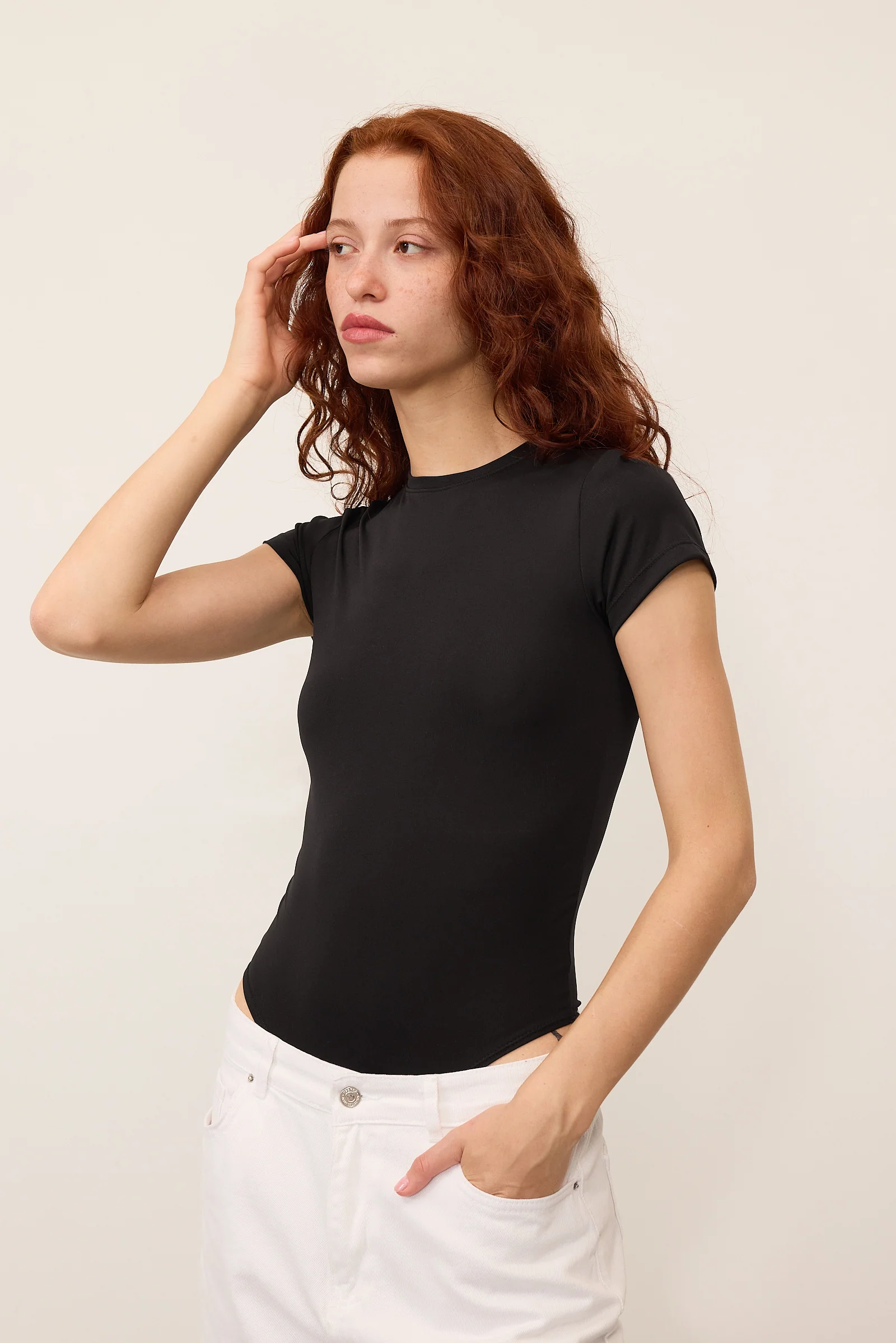 Crew Neck Short-Sleeve Bodysuit - Image 36