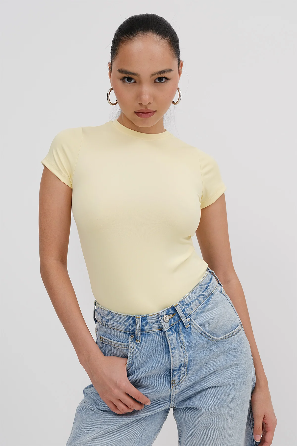 Crew Neck Short-Sleeve Bodysuit - Image 4