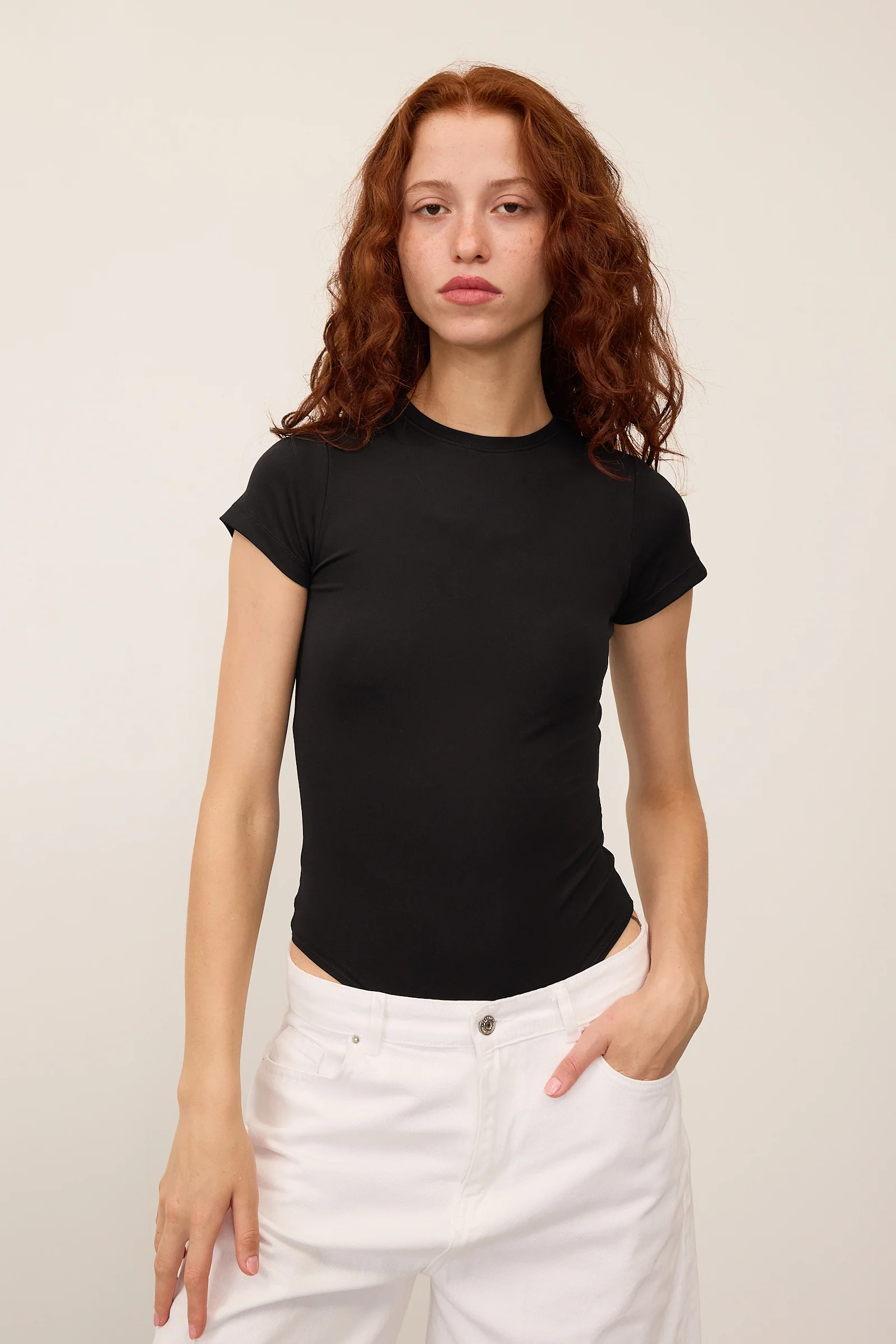 Crew Neck Short-Sleeve Bodysuit - Image 40
