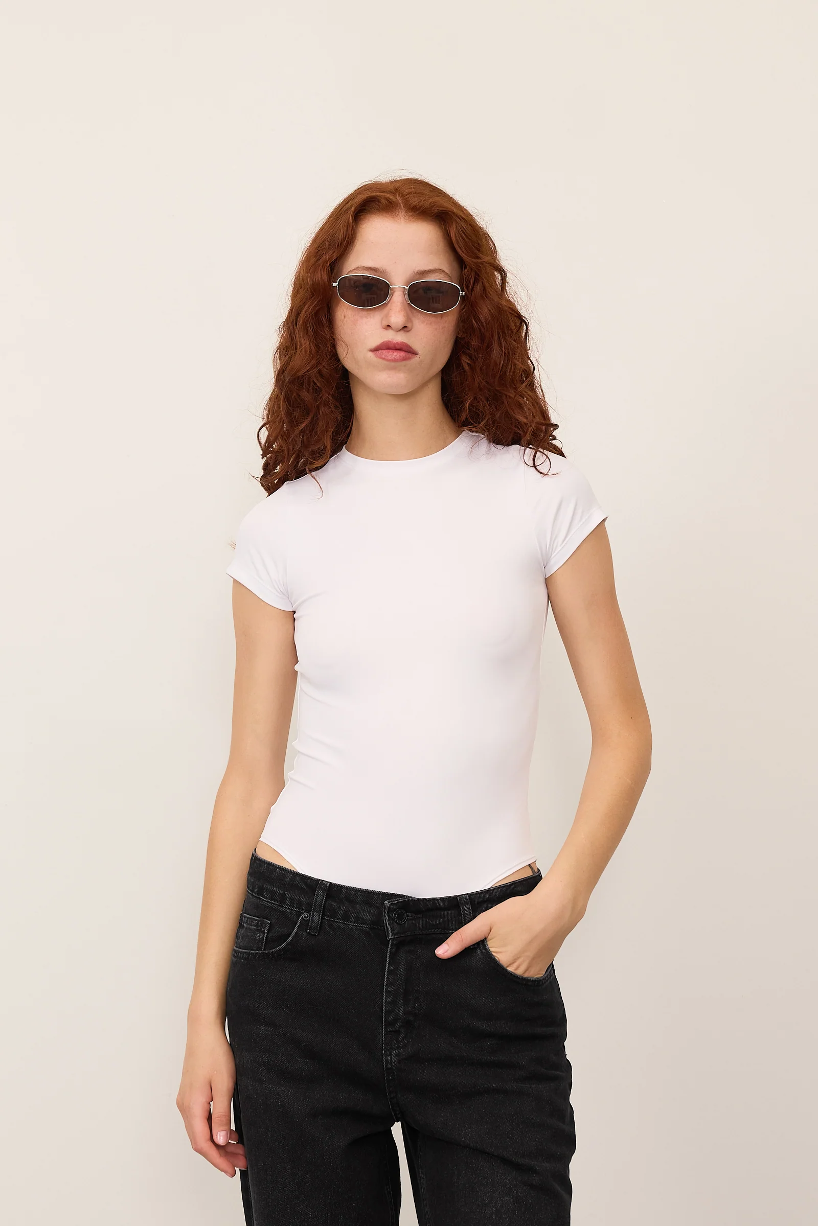 Crew Neck Short-Sleeve Bodysuit - Image 45