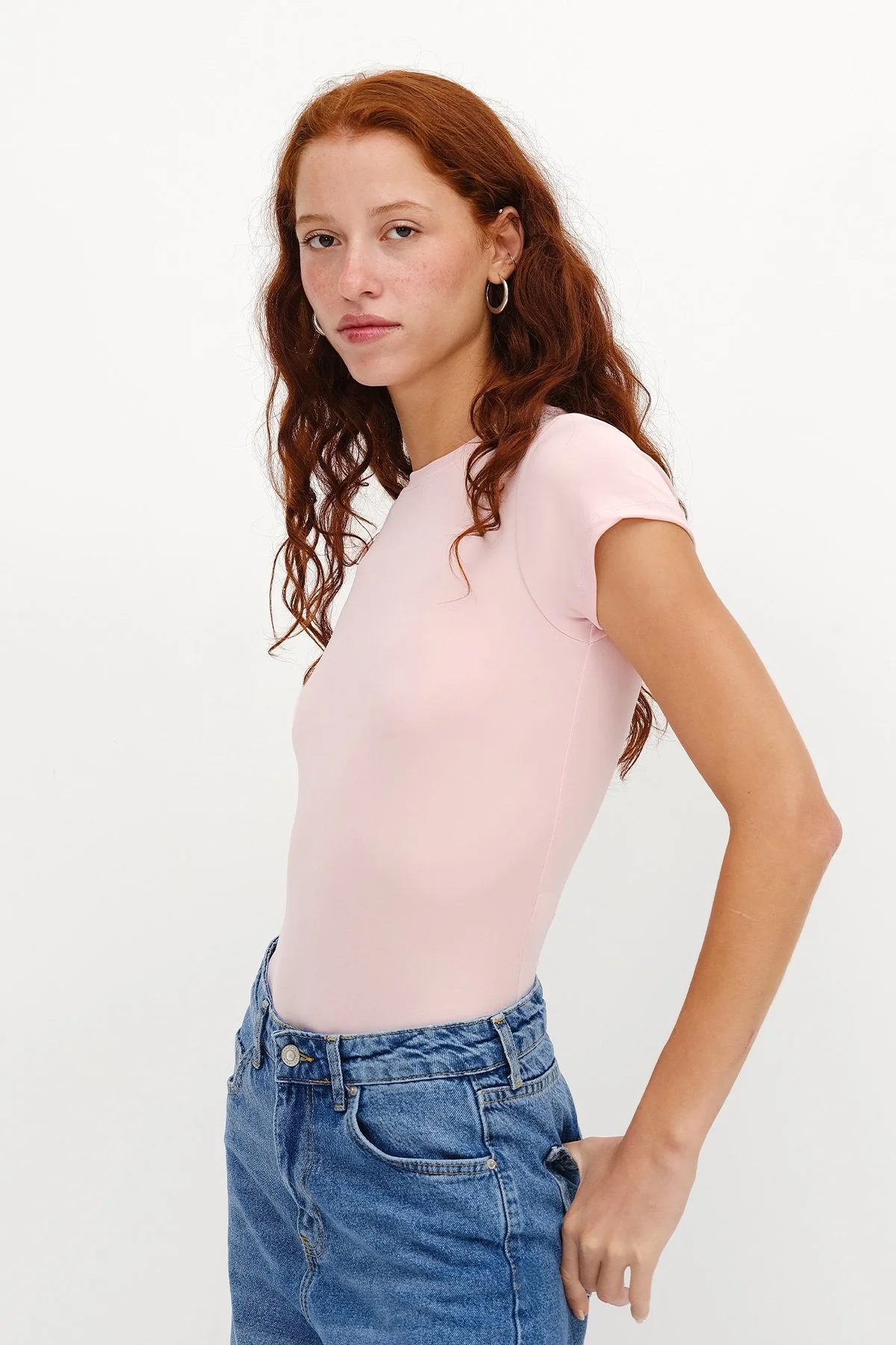 Crew Neck Short-Sleeve Bodysuit - Image 47