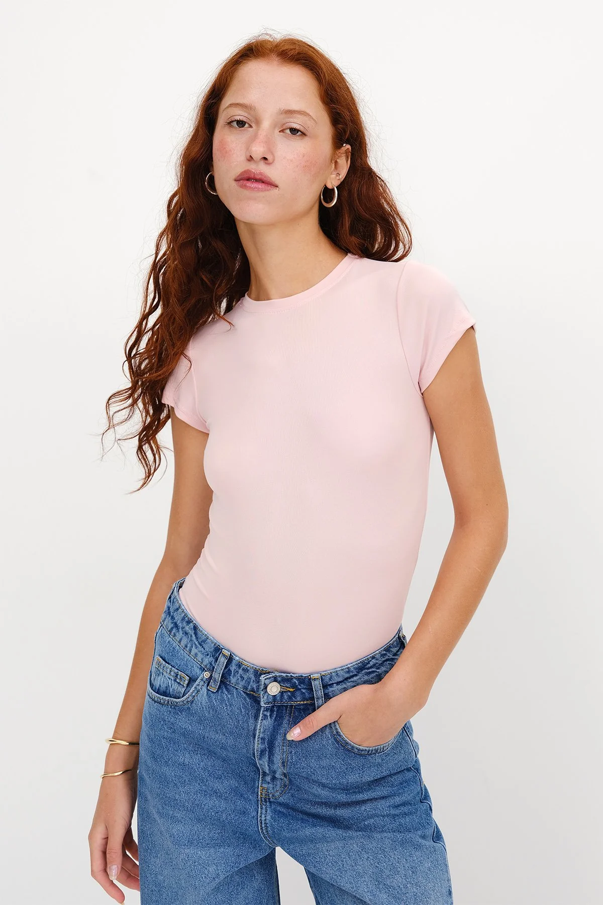 Crew Neck Short-Sleeve Bodysuit - Image 52