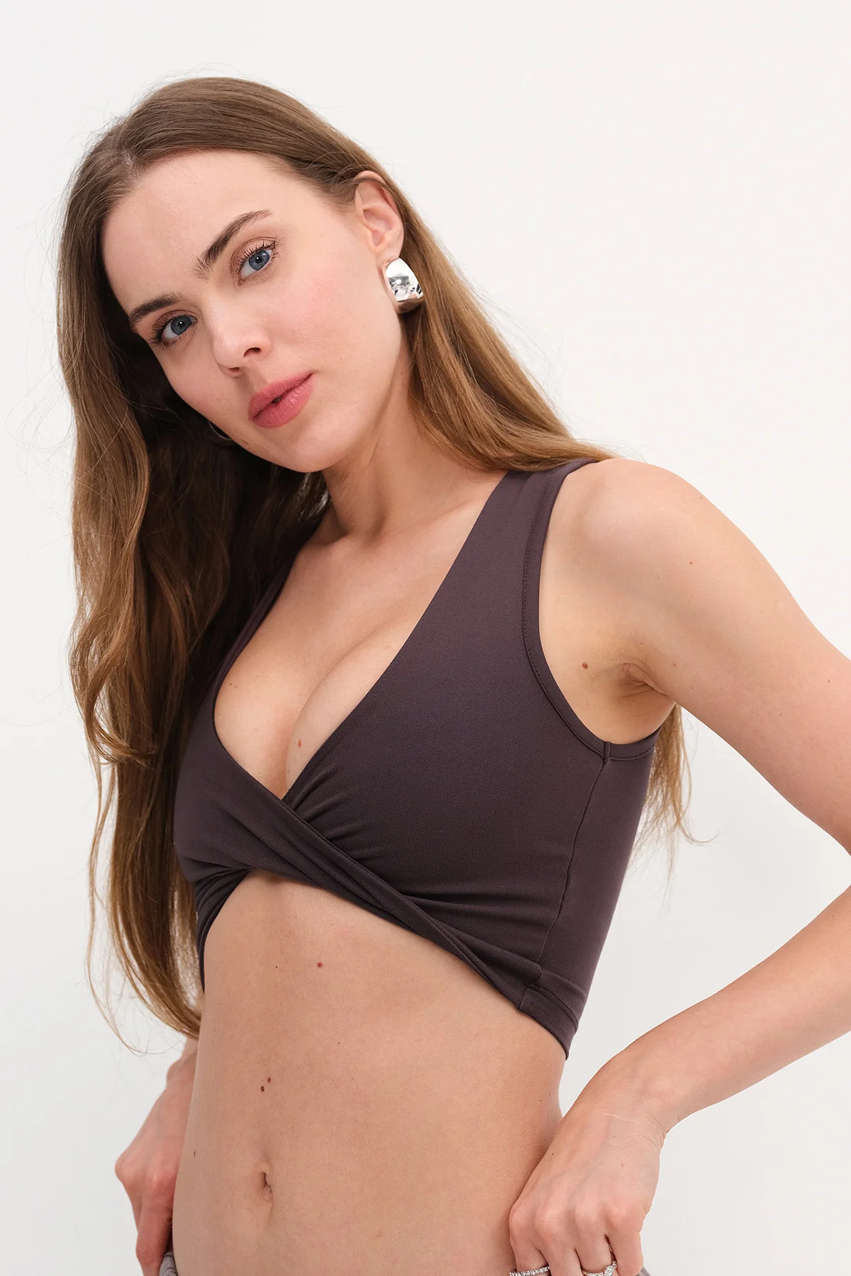 Crop Tank Top with Knot Detail - Image 19