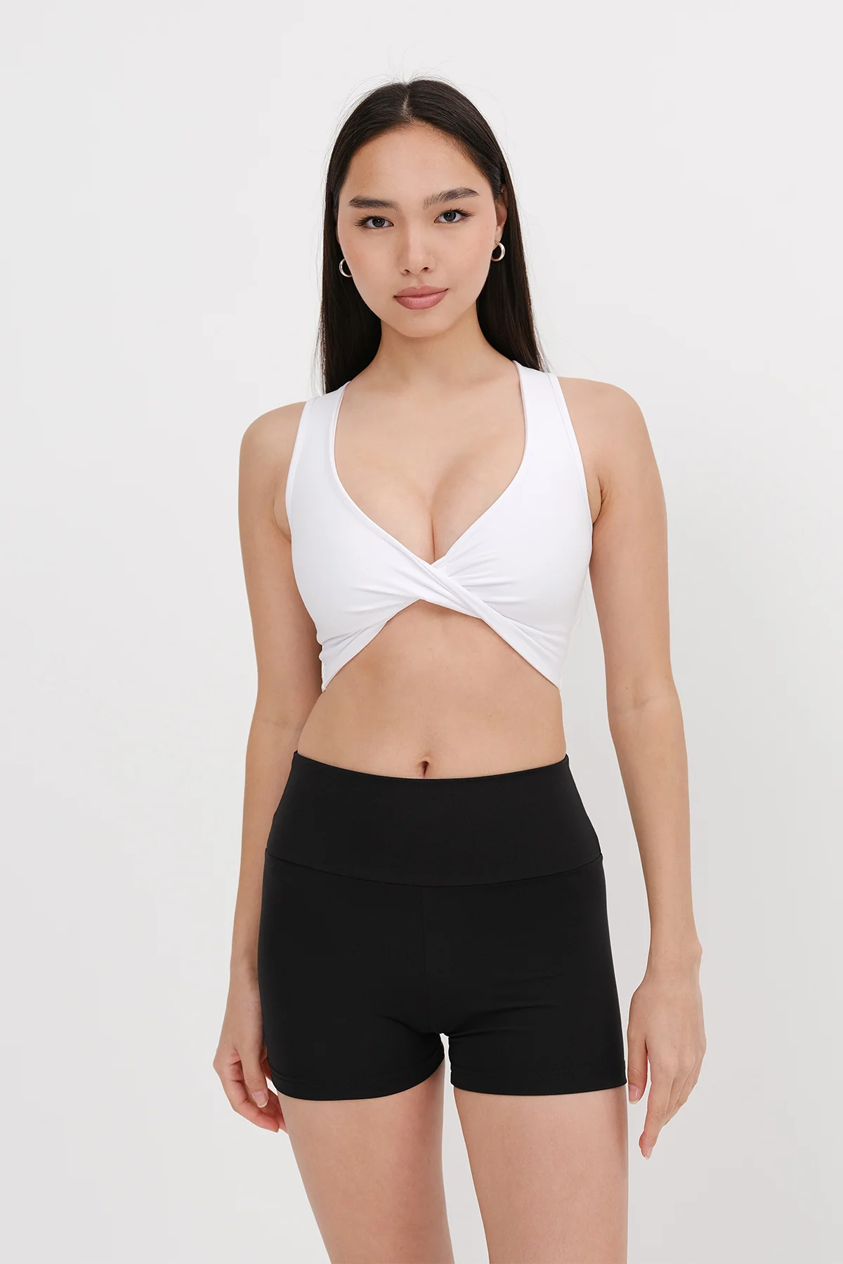 Crop Tank Top with Knot Detail - Image 5