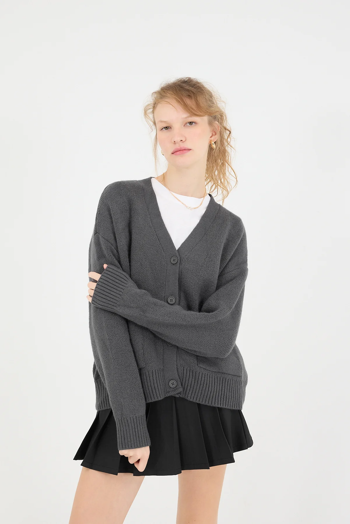 Double Pocket Buttoned Knitwear Cardigan - Image 19