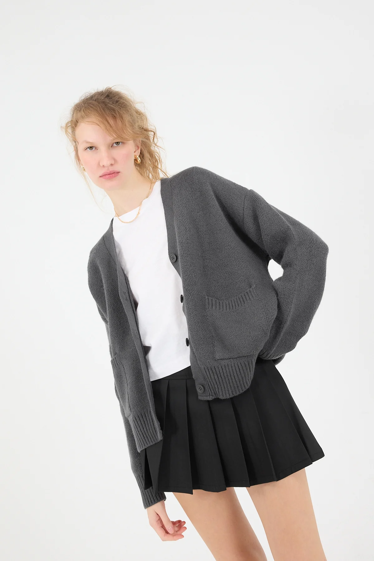 Double Pocket Buttoned Knitwear Cardigan - Image 22