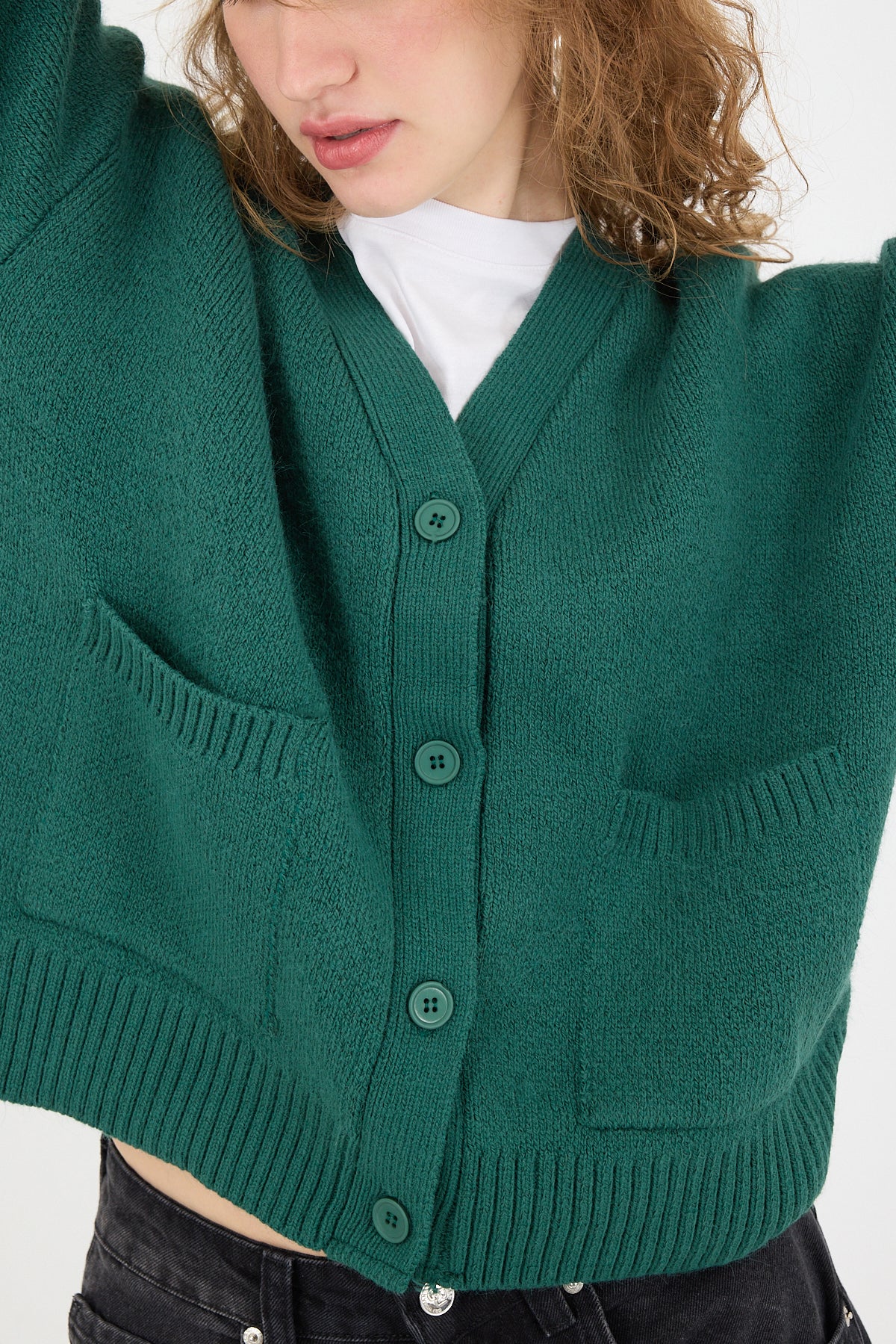Double Pocket Buttoned Knitwear Cardigan - Image 27