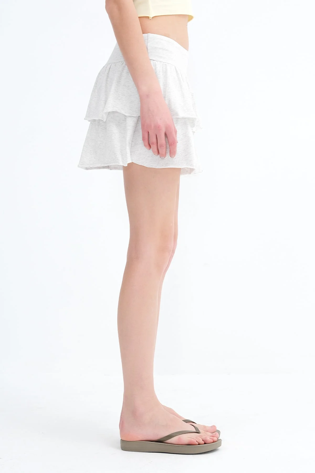 Elastic Waist Ruffle Mini Skirt - Image 7