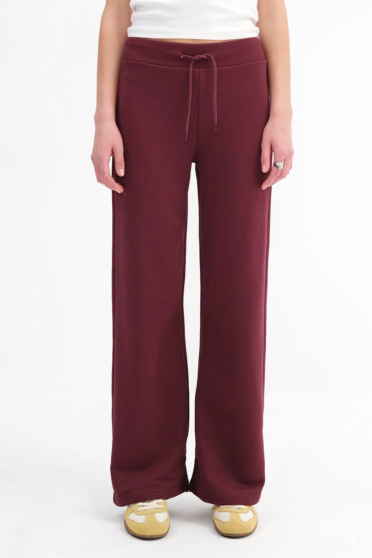 Elastic Waist Wide Leg Sweatpants - Image 12