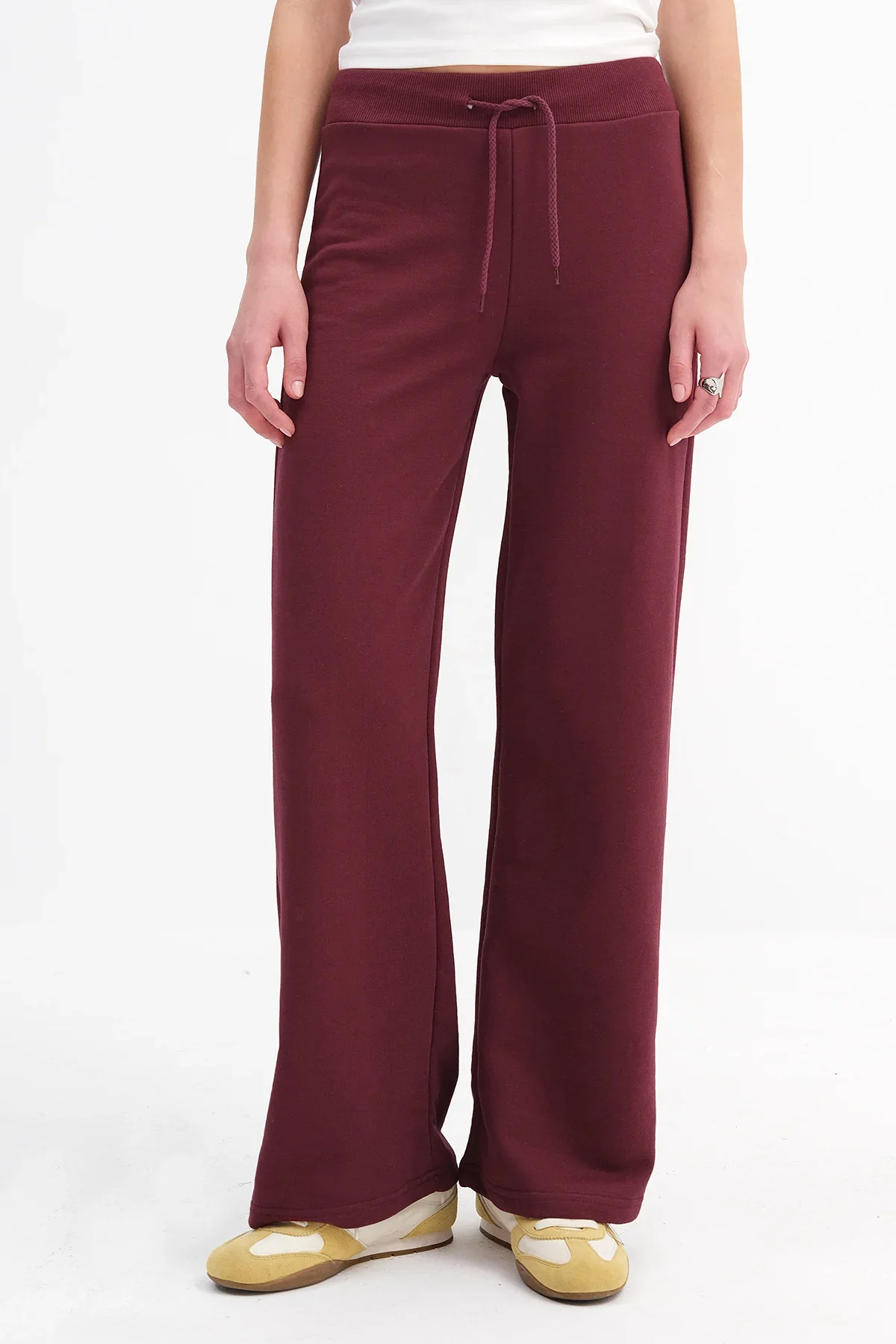 Elastic Waist Wide Leg Sweatpants - Image 19