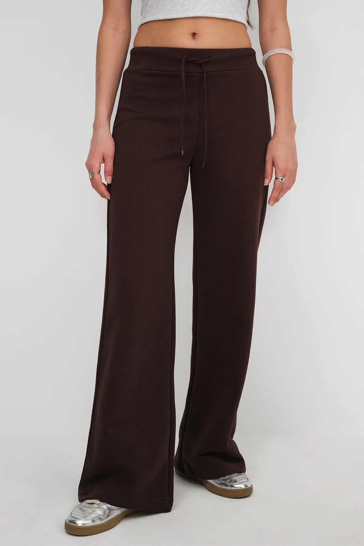 Elastic Waist Wide Leg Sweatpants - Image 26