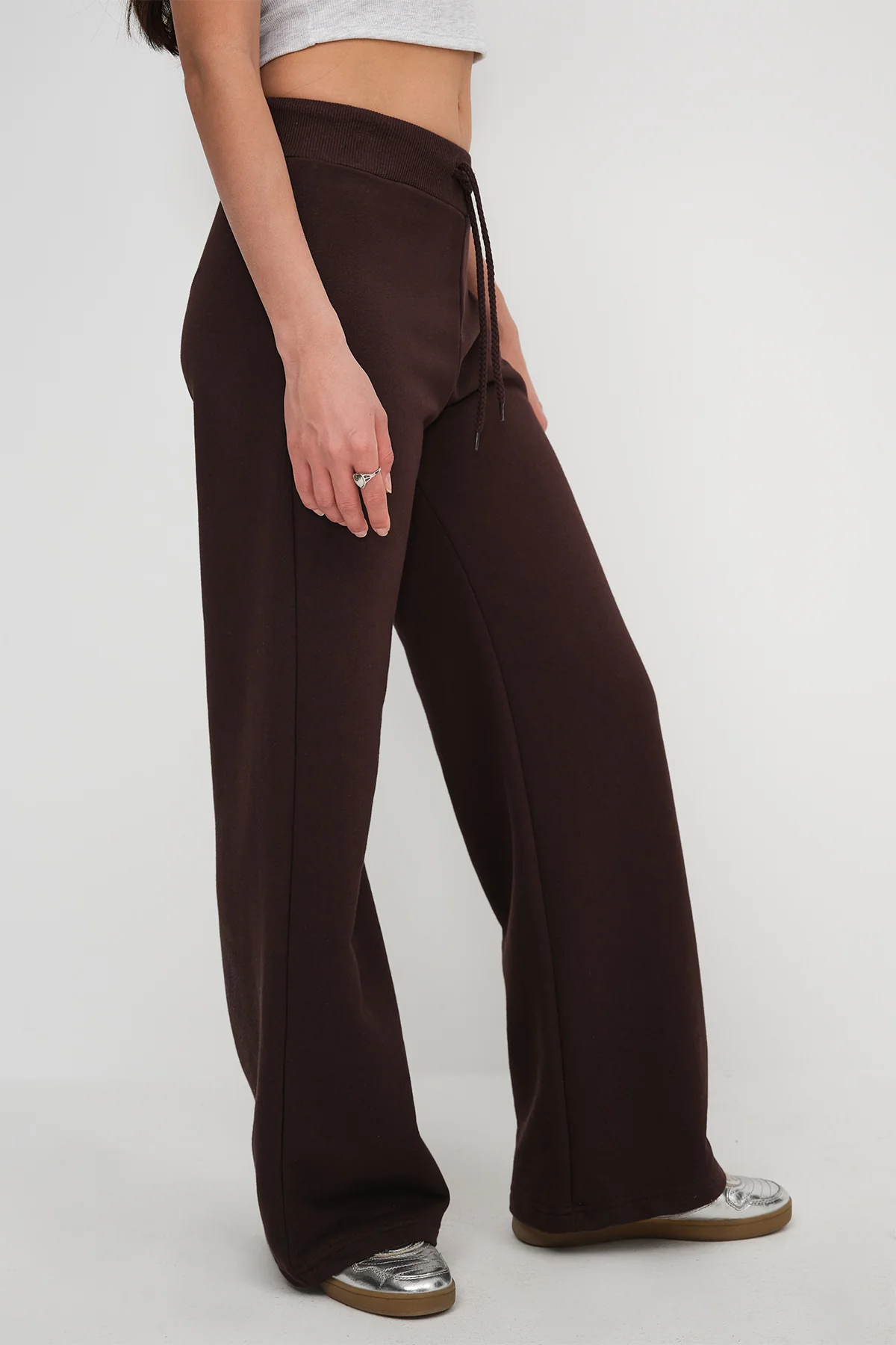 Elastic Waist Wide Leg Sweatpants - Image 29