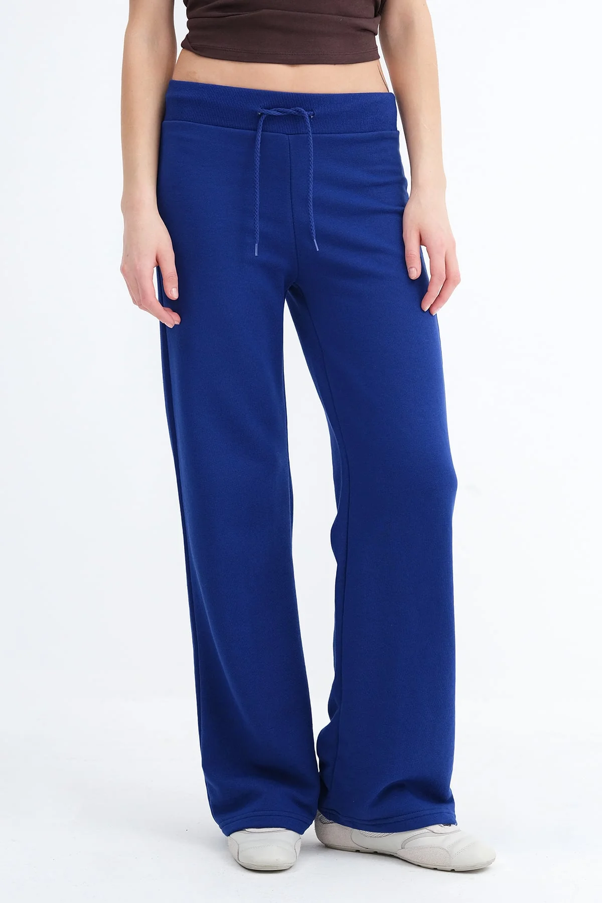 Elastic Waist Wide Leg Sweatpants - Image 3