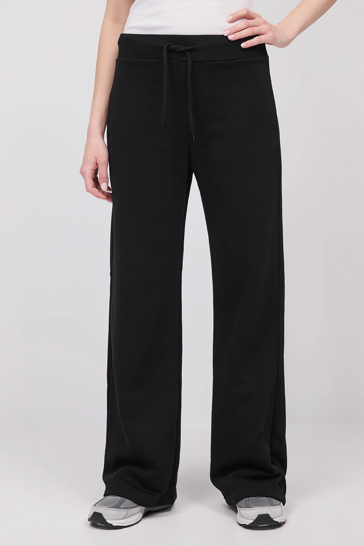 Elastic Waist Wide Leg Sweatpants - Image 41