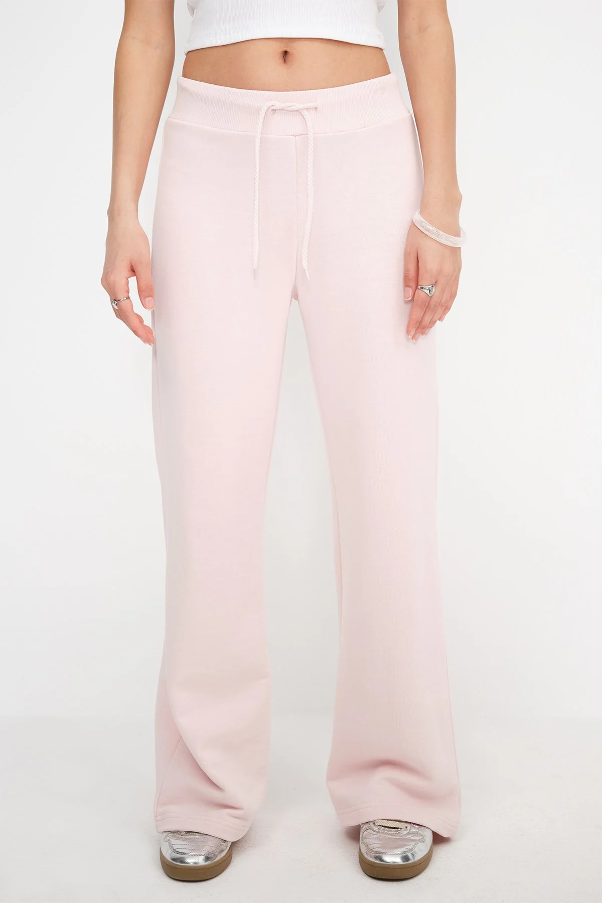 Elastic Waist Wide Leg Sweatpants - Image 47