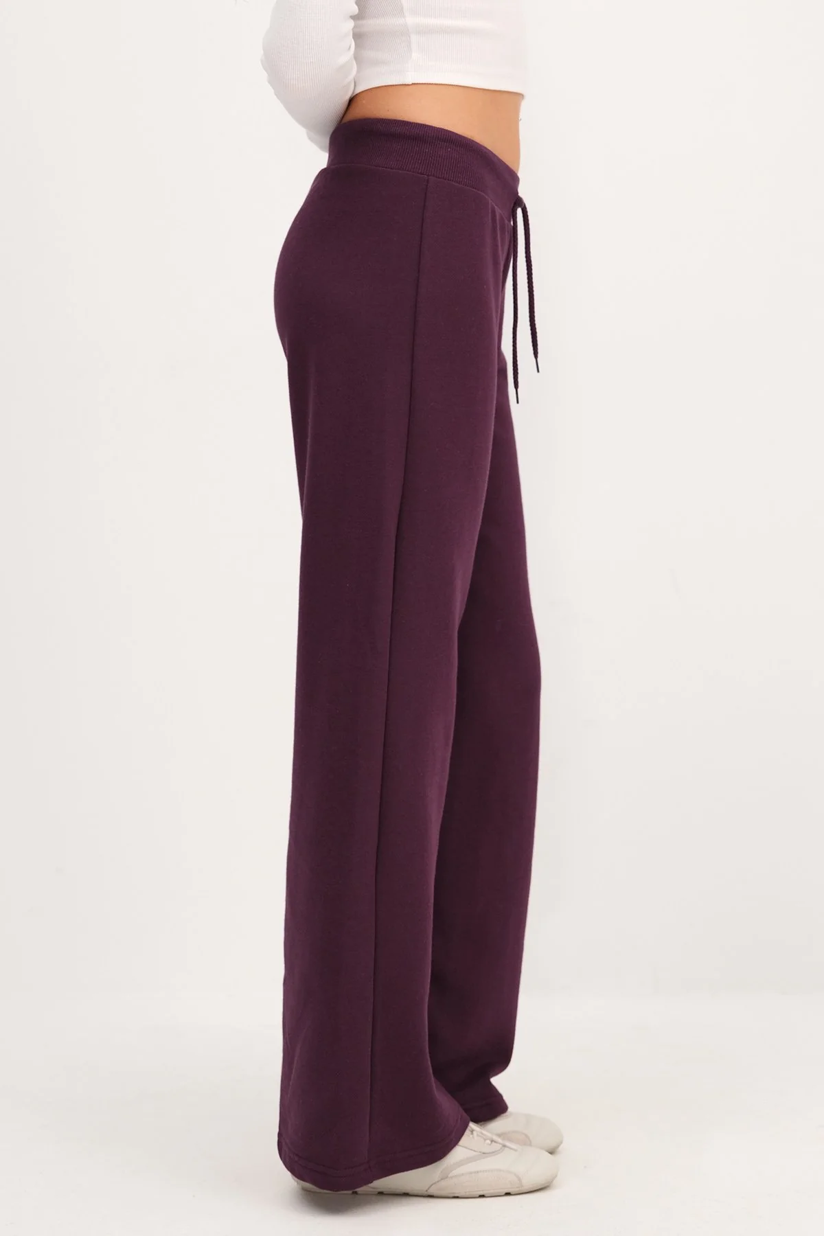 Elastic Waist Wide Leg Sweatpants - Image 57