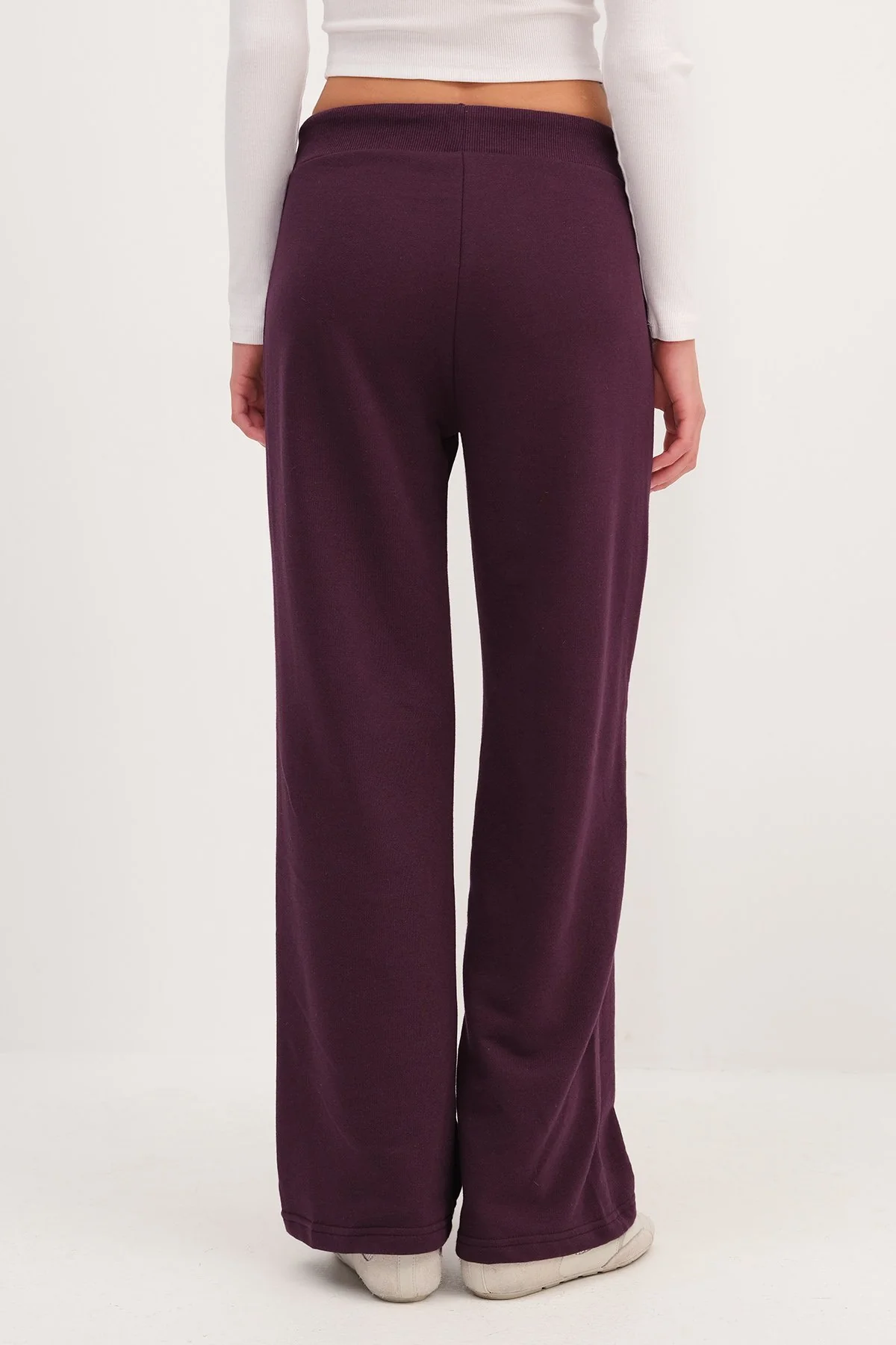Elastic Waist Wide Leg Sweatpants - Image 58