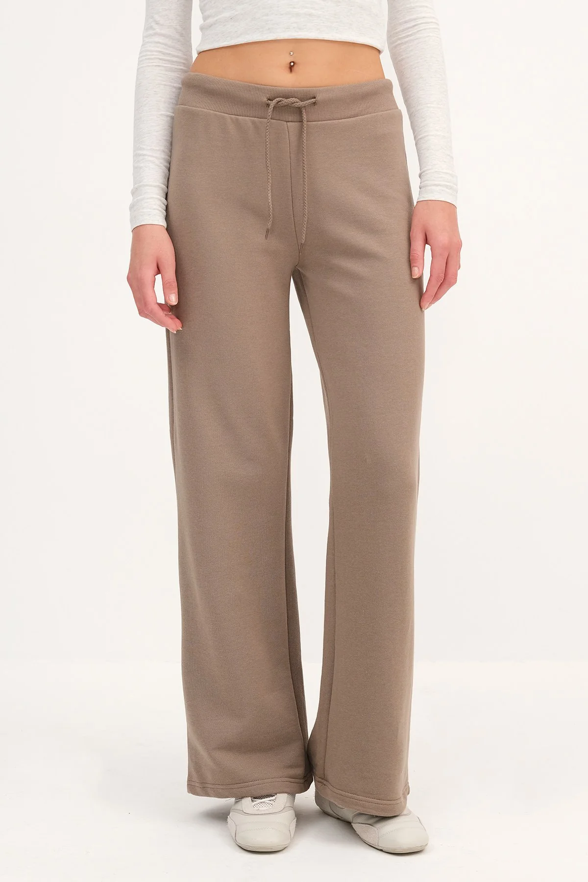 Elastic Waist Wide Leg Sweatpants - Image 61