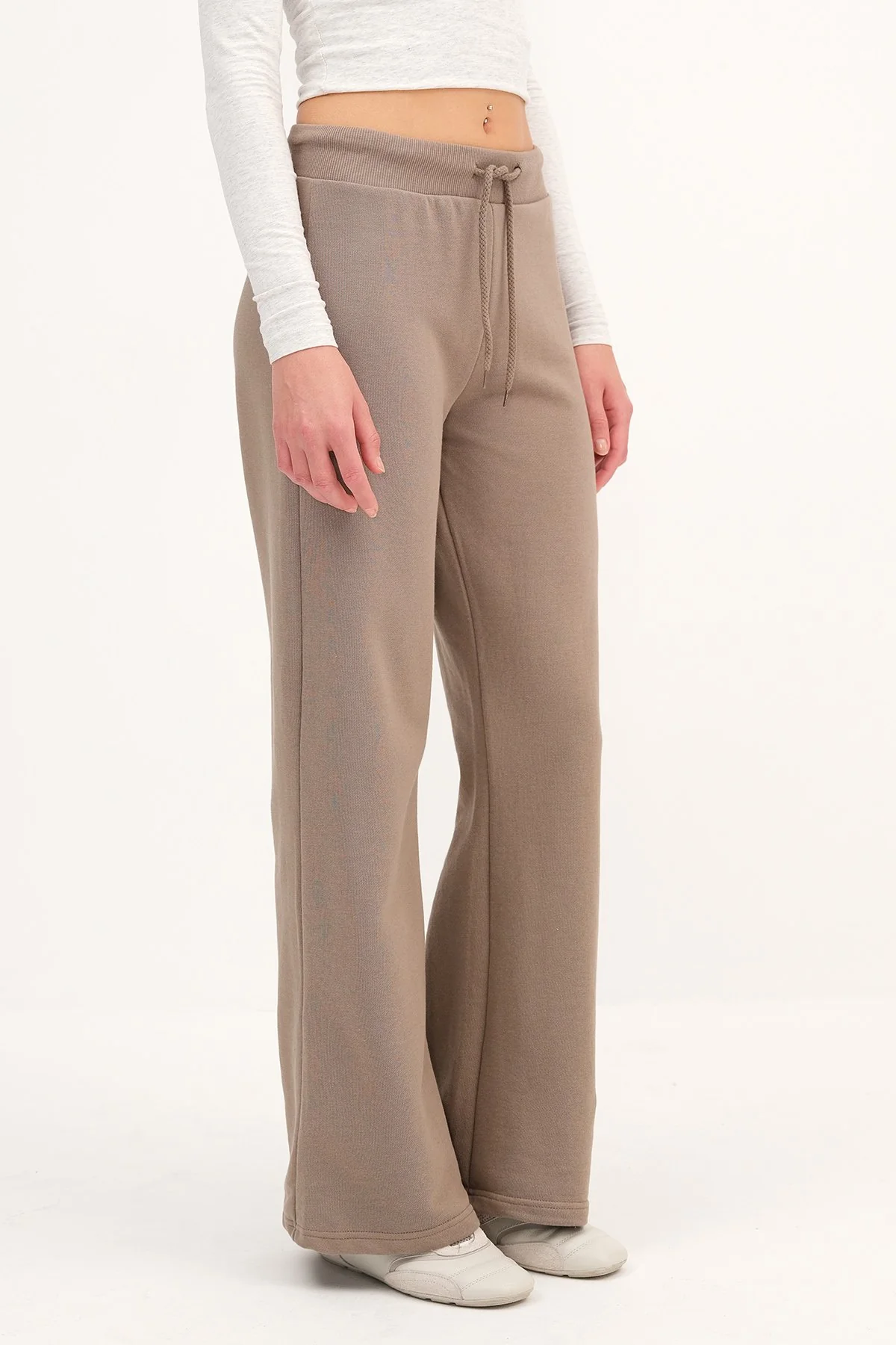 Elastic Waist Wide Leg Sweatpants - Image 62