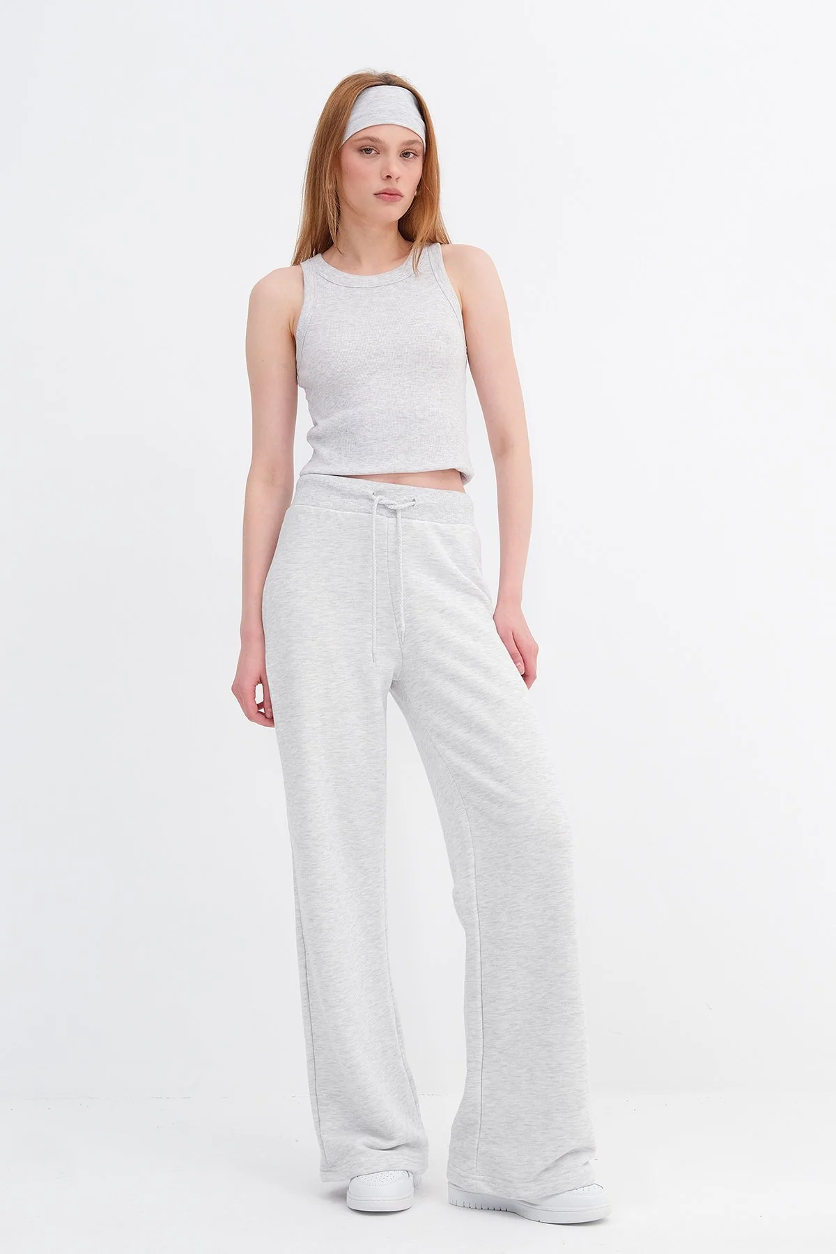 Elastic Waist Wide Leg Sweatpants - Image 66