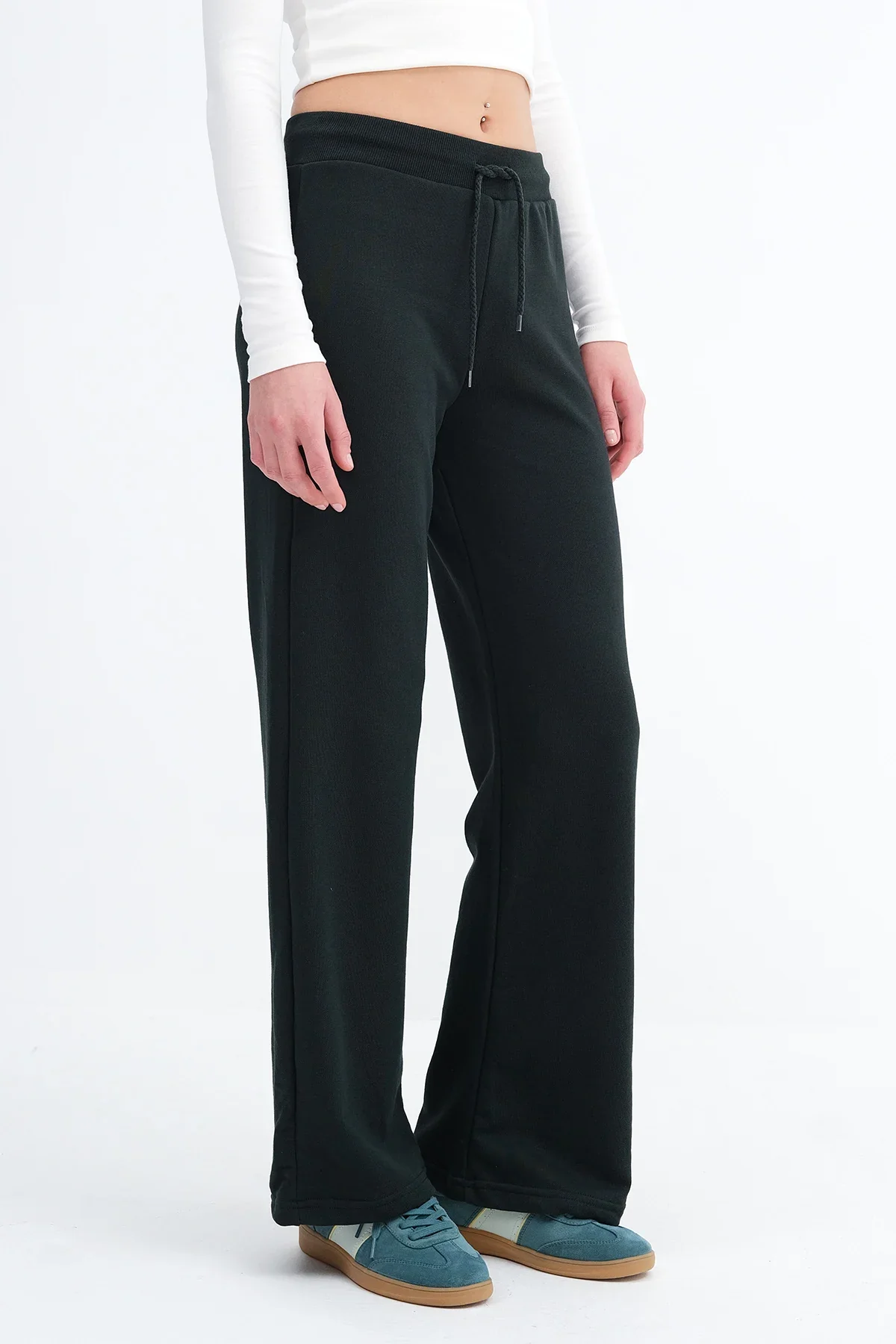 Elastic Waist Wide Leg Sweatpants - Image 73