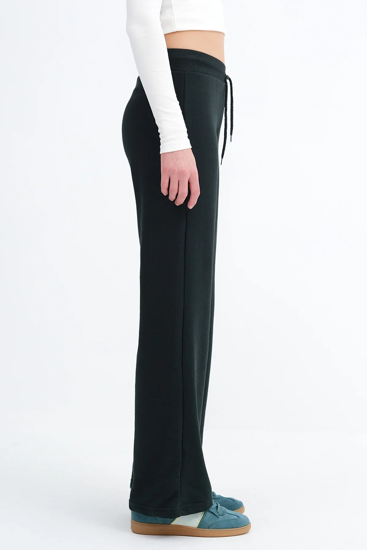 Elastic Waist Wide Leg Sweatpants - Image 75