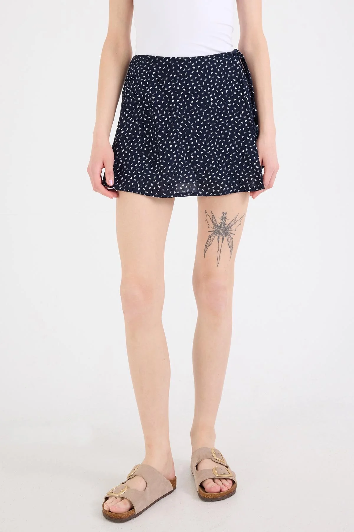 Floral Patterned Shorts Skirt - Image 7