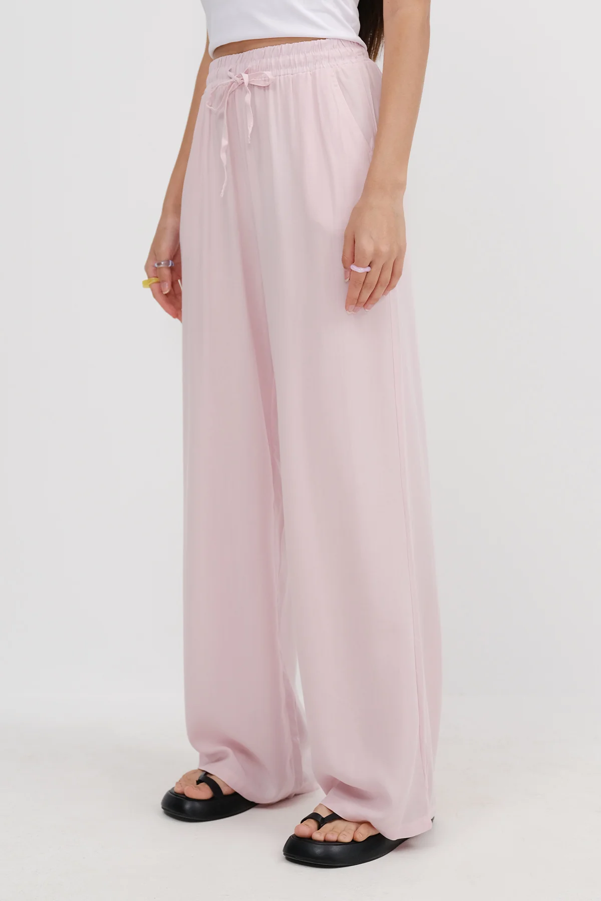 Front Tie Wide Leg Pants - Image 10