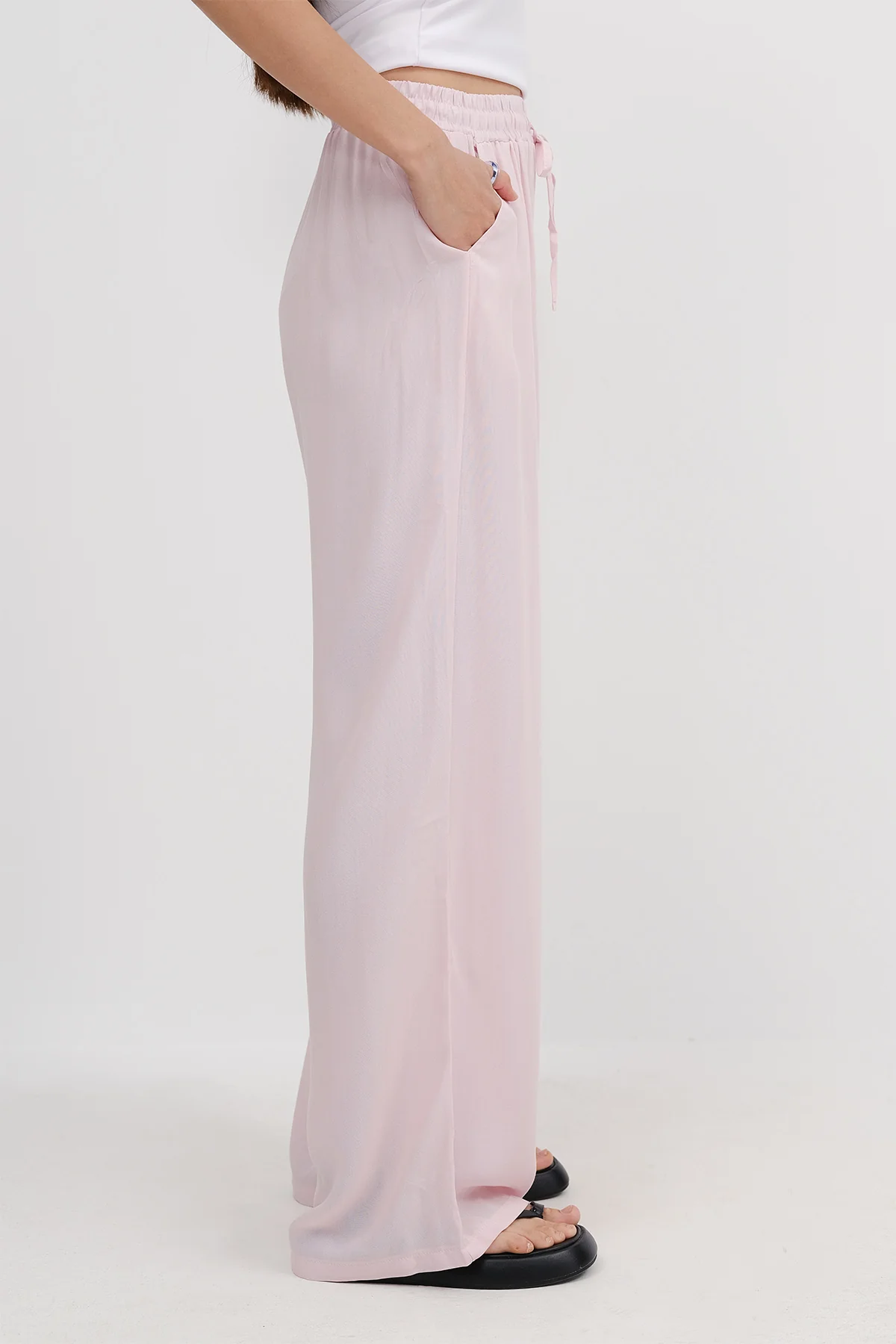 Front Tie Wide Leg Pants - Image 12
