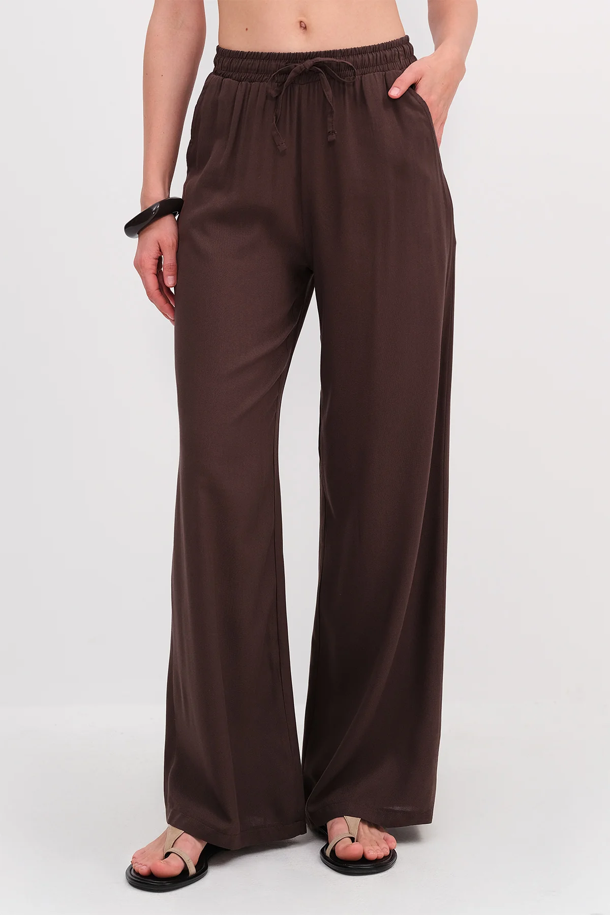 Front Tie Wide Leg Pants - Image 16