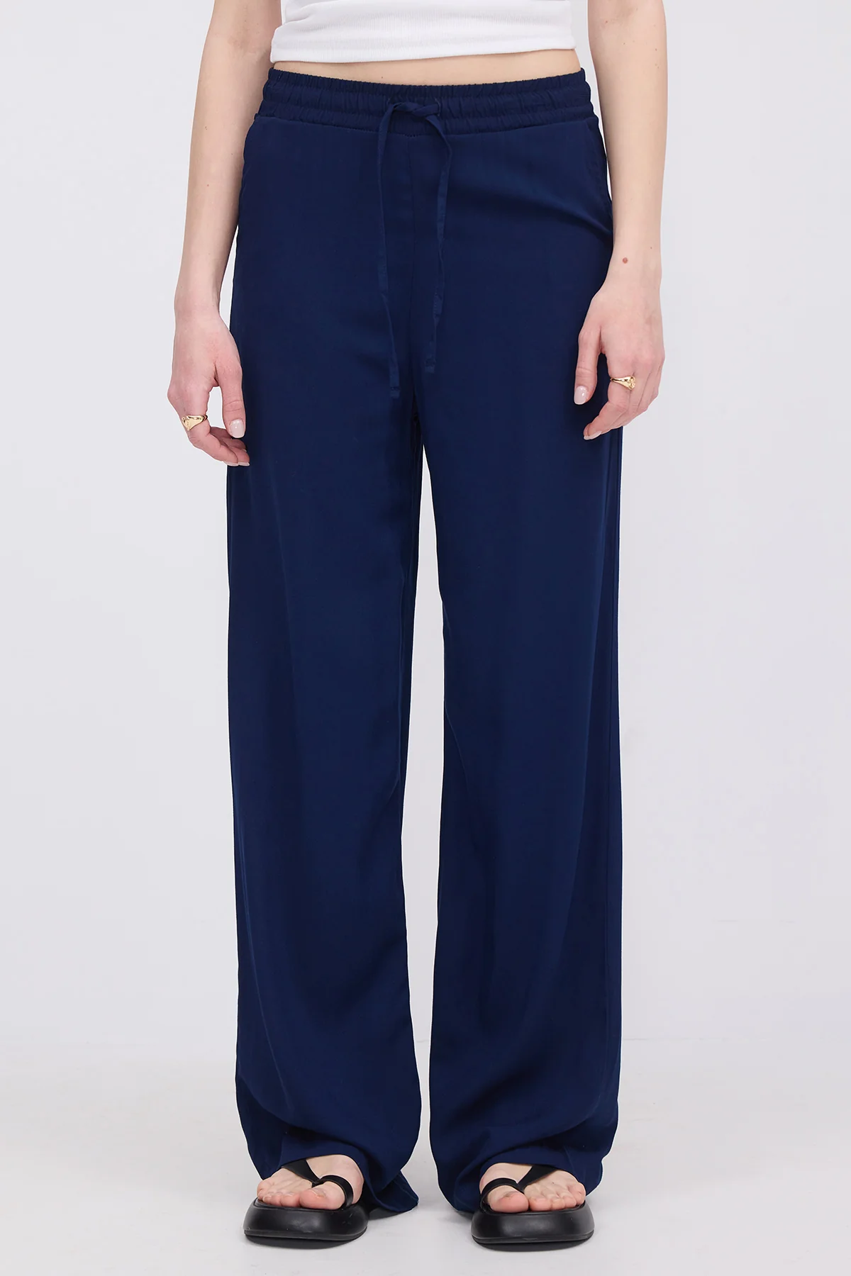 Front Tie Wide Leg Pants - Image 26