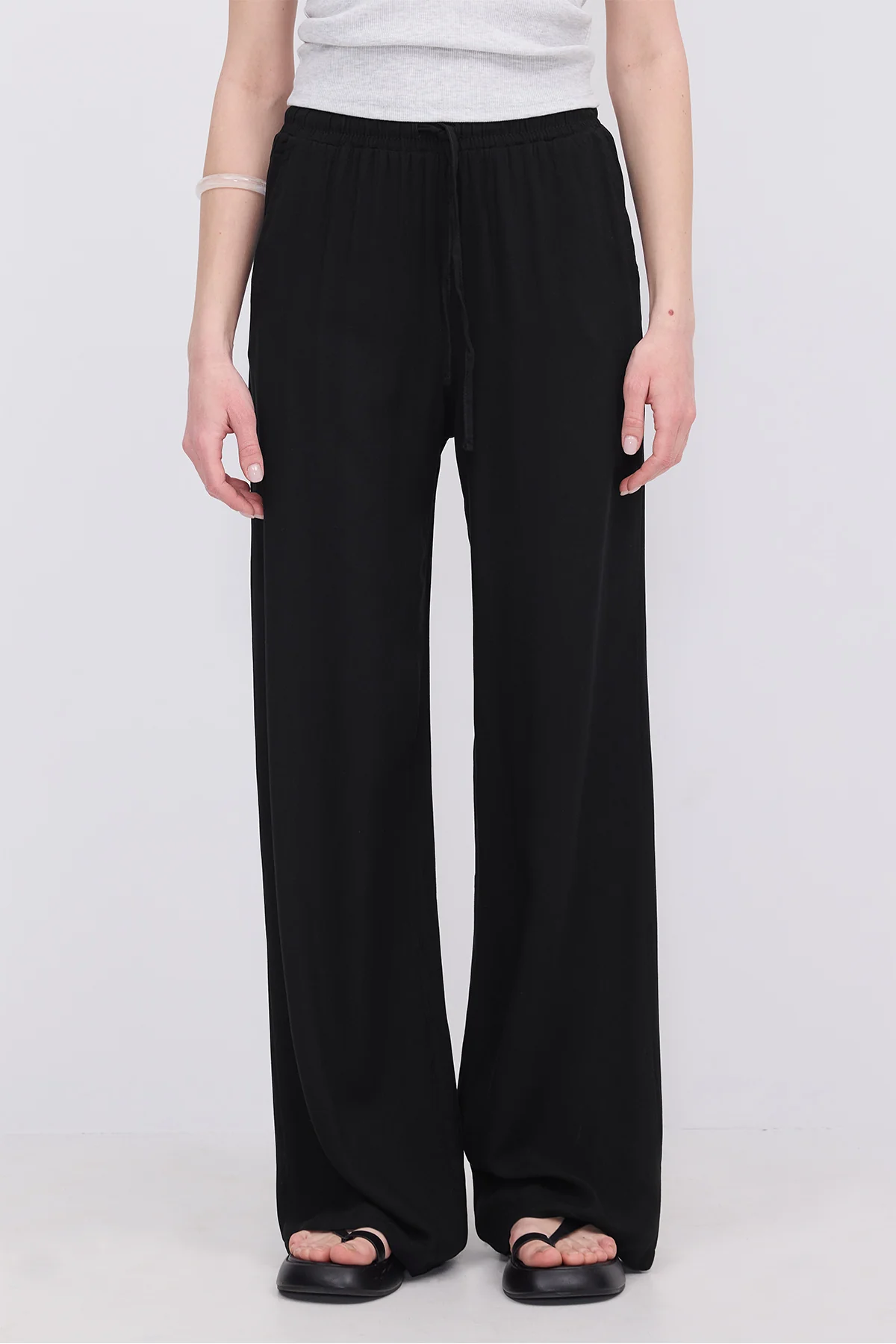 Front Tie Wide Leg Pants - Image 36