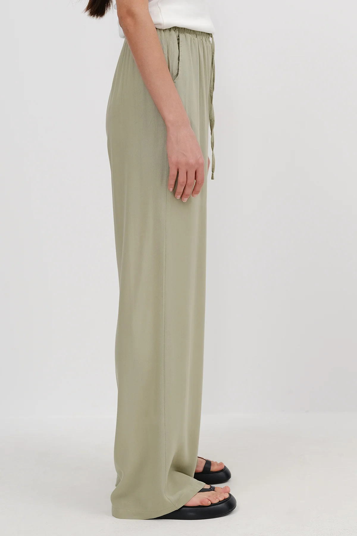 Front Tie Wide Leg Pants - Image 4